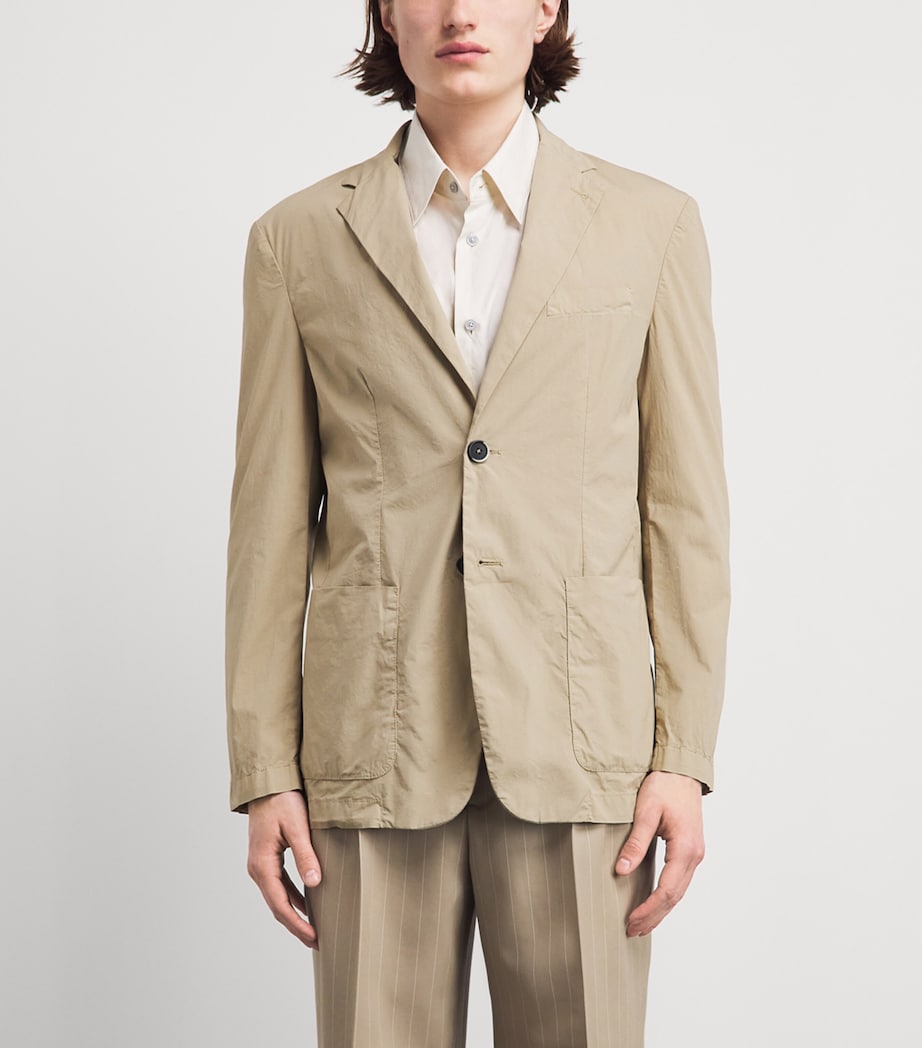 Barena Mens Stretch-Cotton Borgo Jacket Beige Image 4