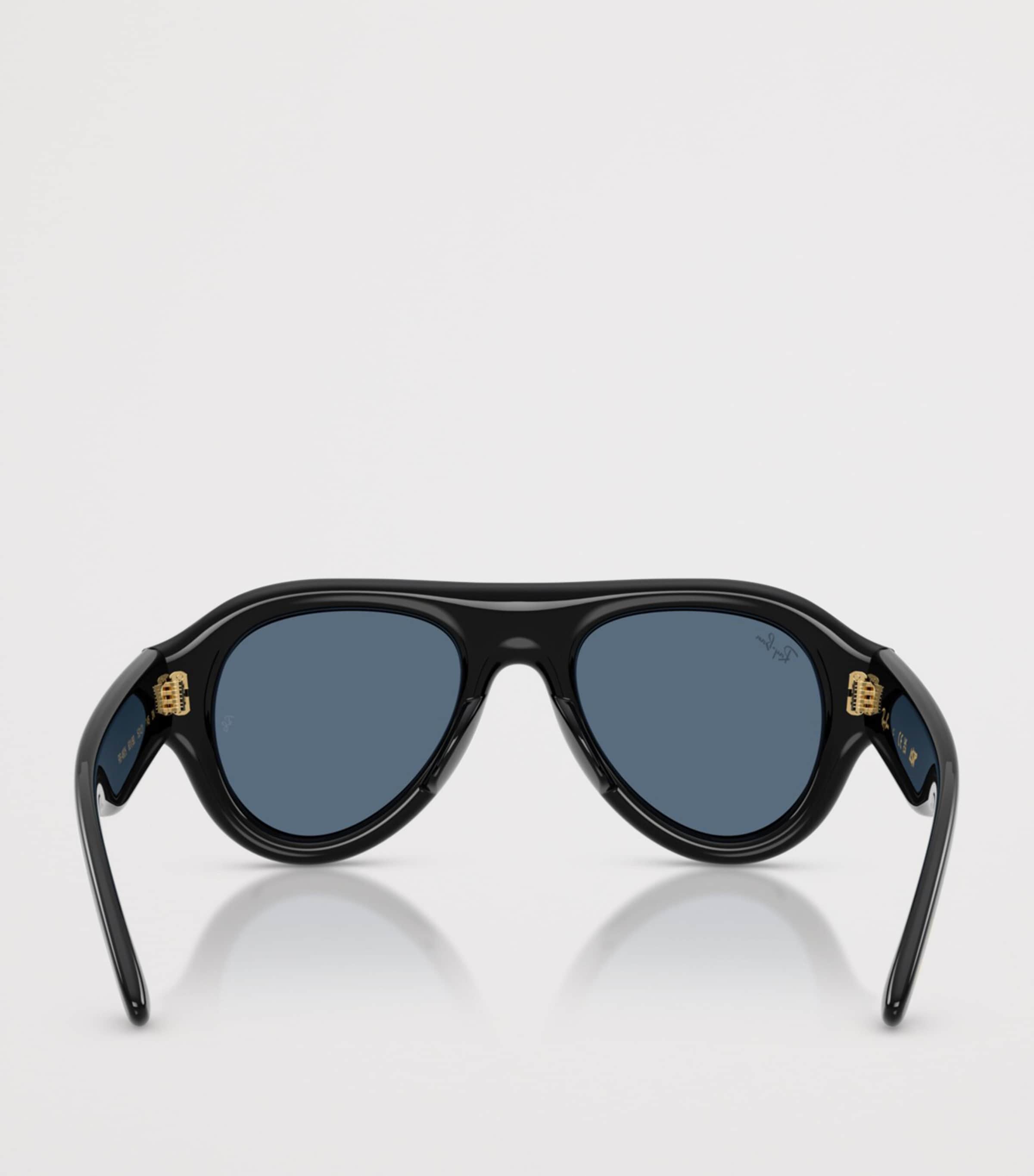 Ray-Ban Aviator Puffer Sunglasses Black Image 4