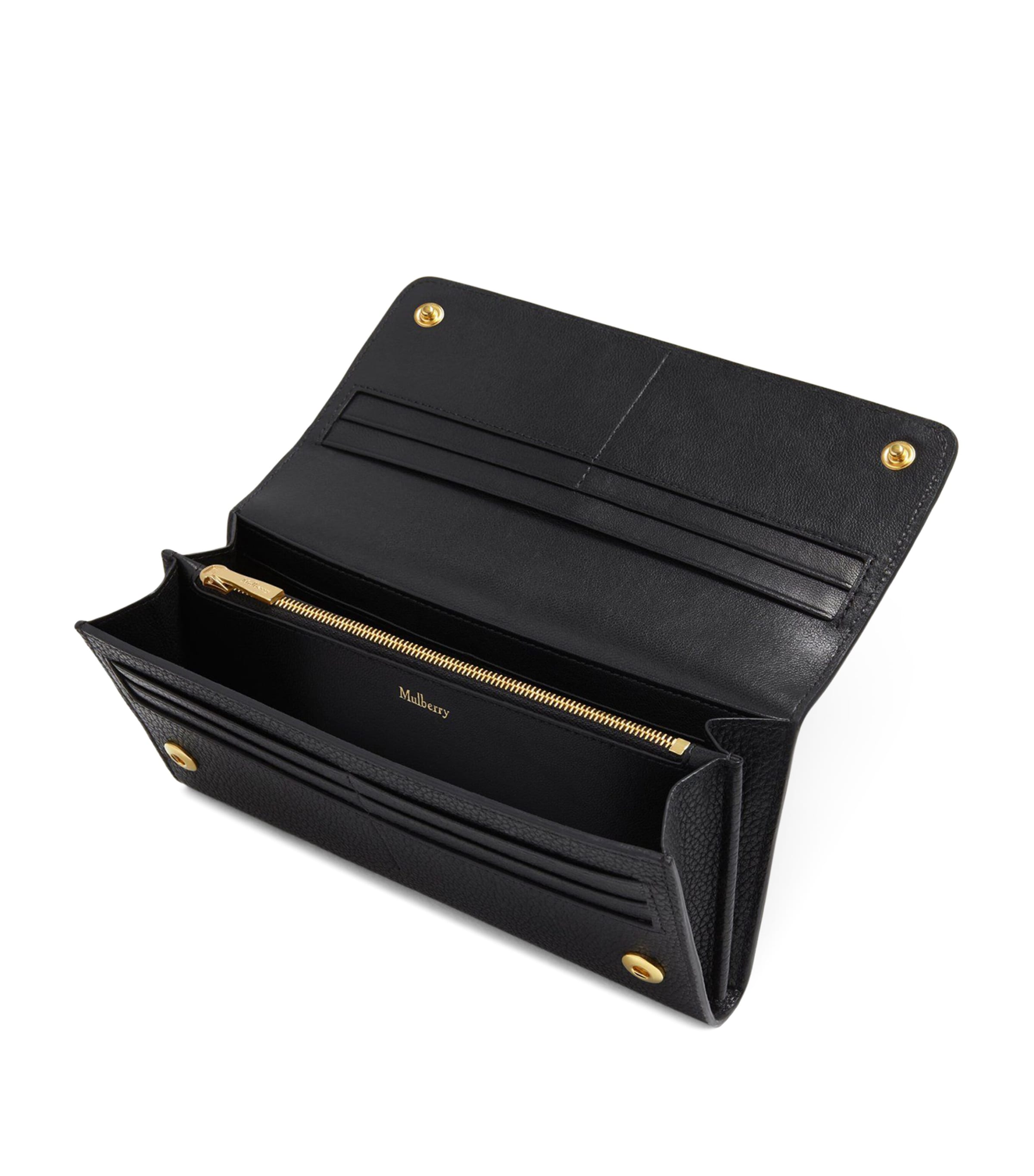 Leather Continental Wallet BLACK Image 3