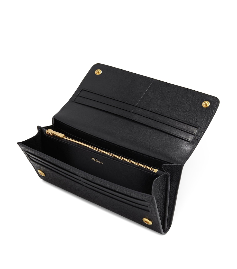 Leather Continental Wallet BLACK Image 3