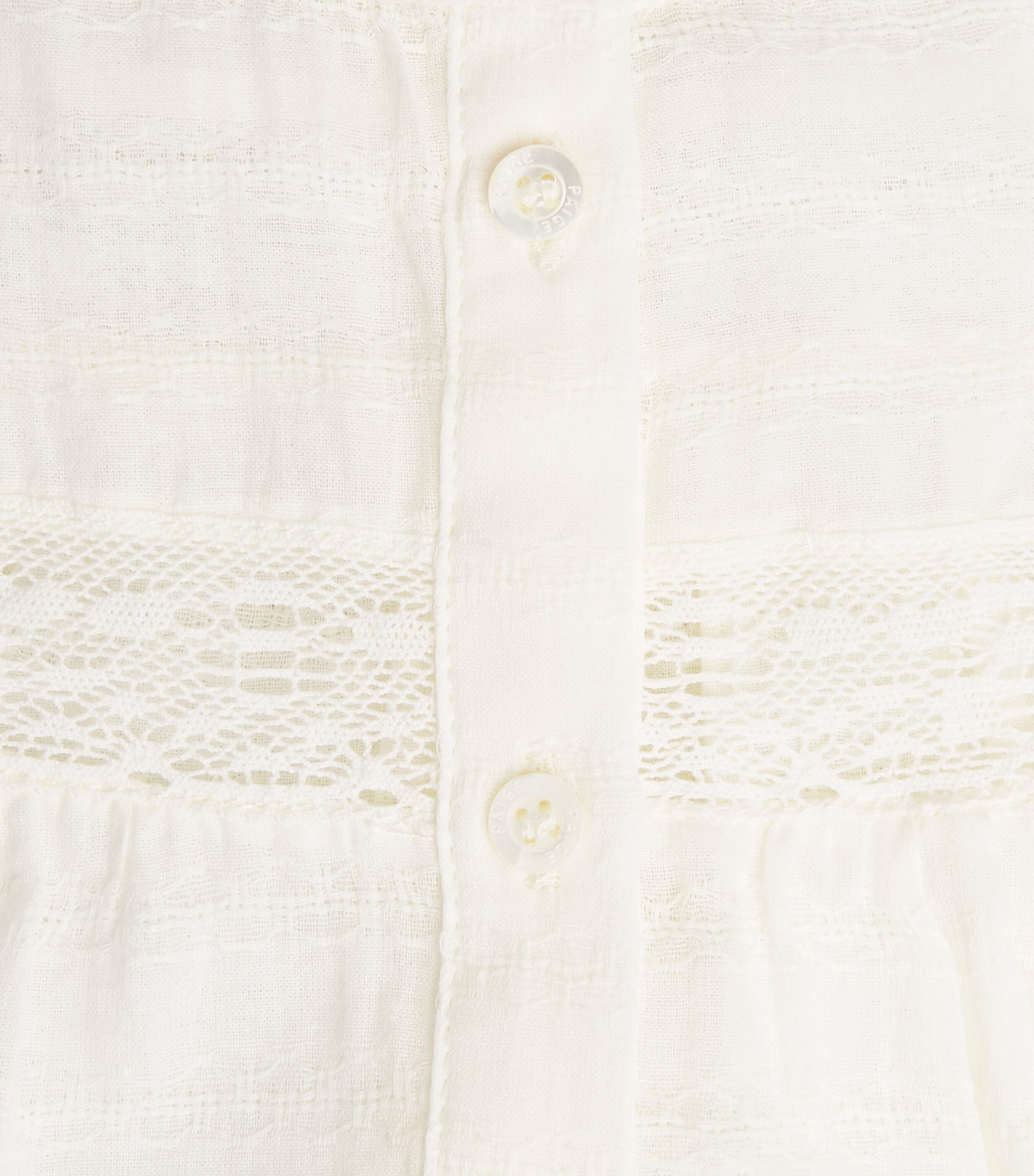 PAIGE Womens Cotton Embroidered Pasadena Blouse Ivory Image 6