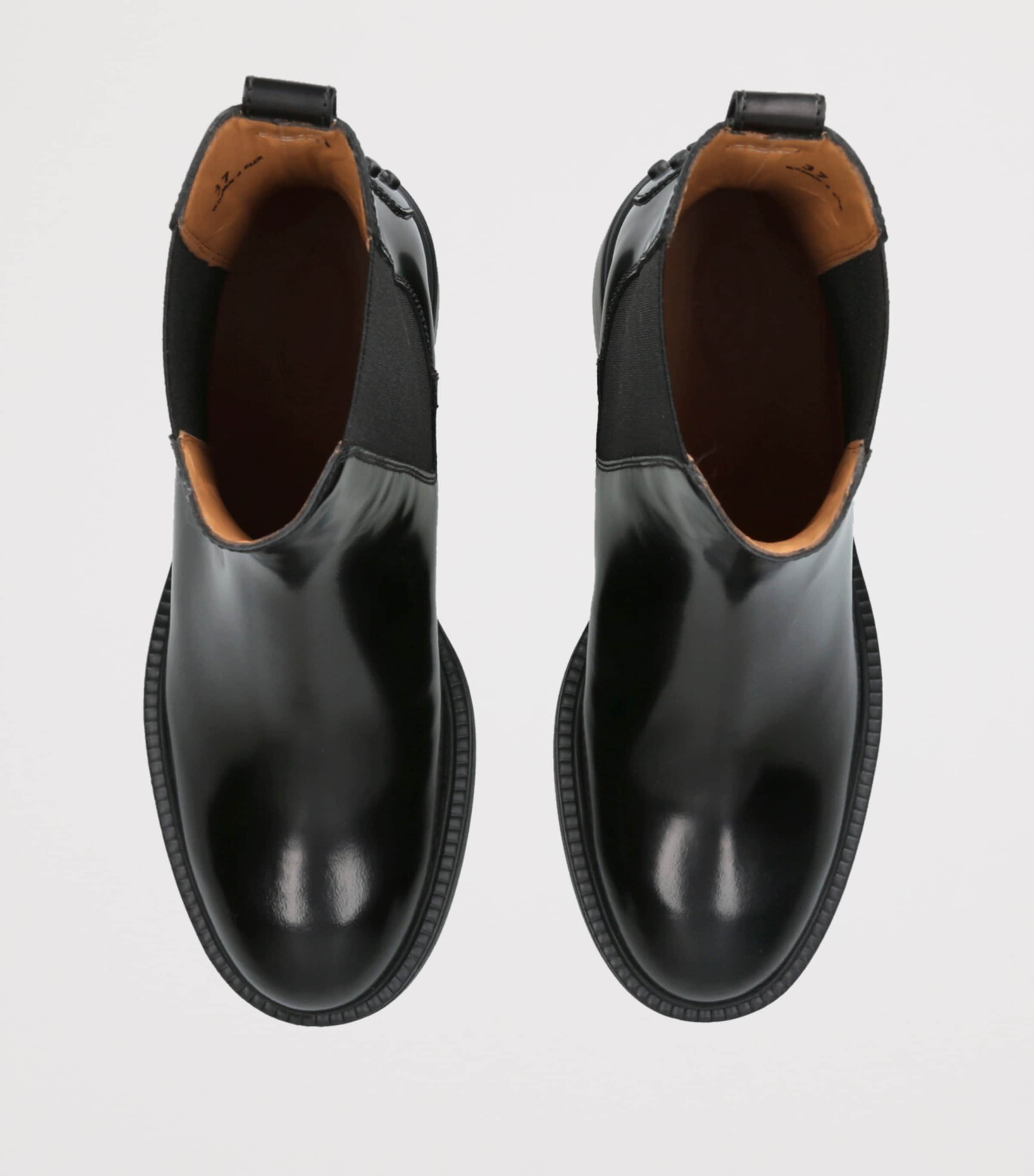 Patent Leather Ankle Boots 55 BLACK Image 4