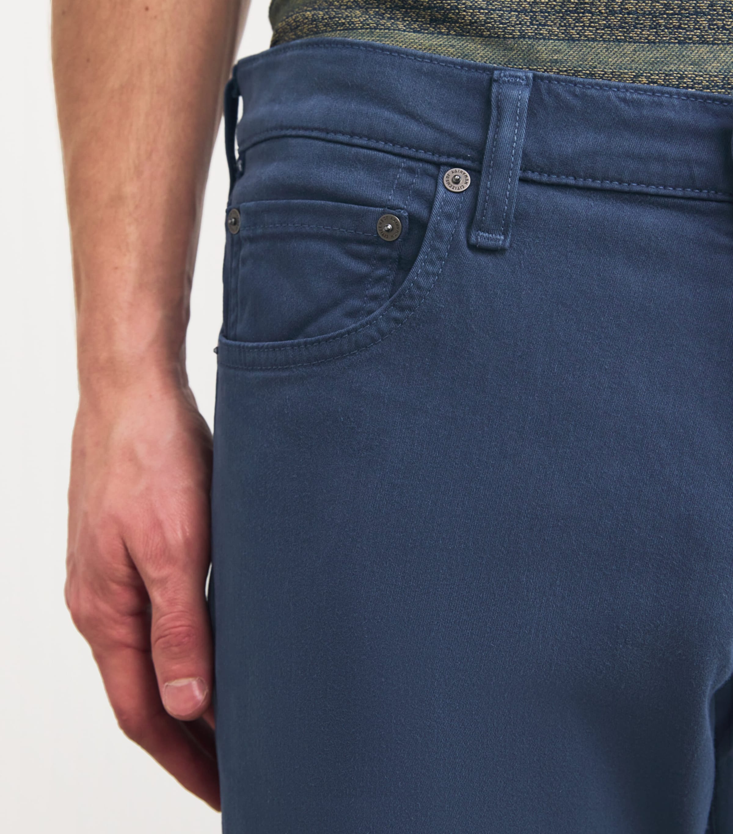 Citizens of Humanity Mens London Tapered Slim Trousers Lwlbl Dp Blue Image 6