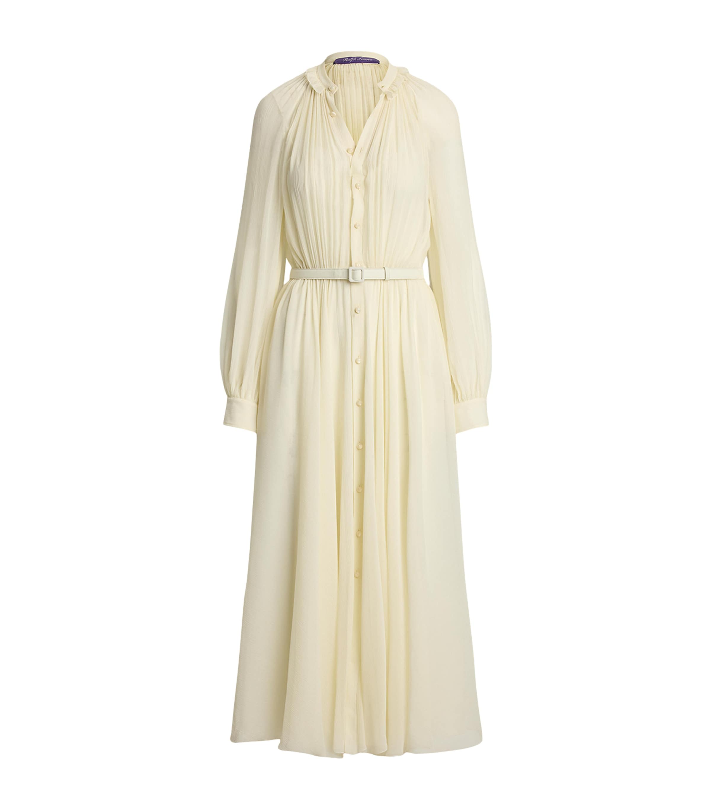 Ralph Lauren Collection Mulberry Silk Grantly Midi Shirt