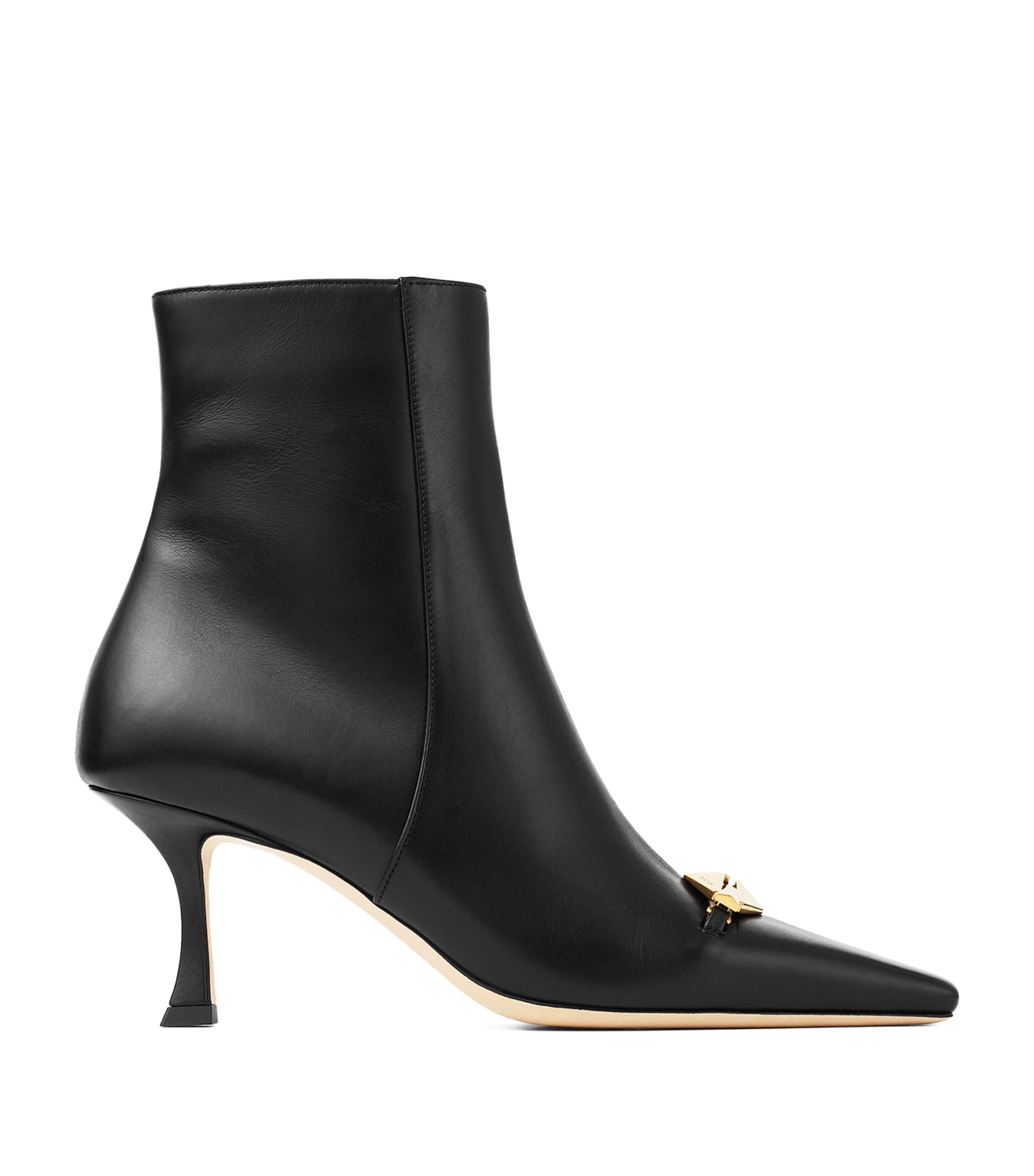 Jimmy Choo High Heel Leather Boots In Black