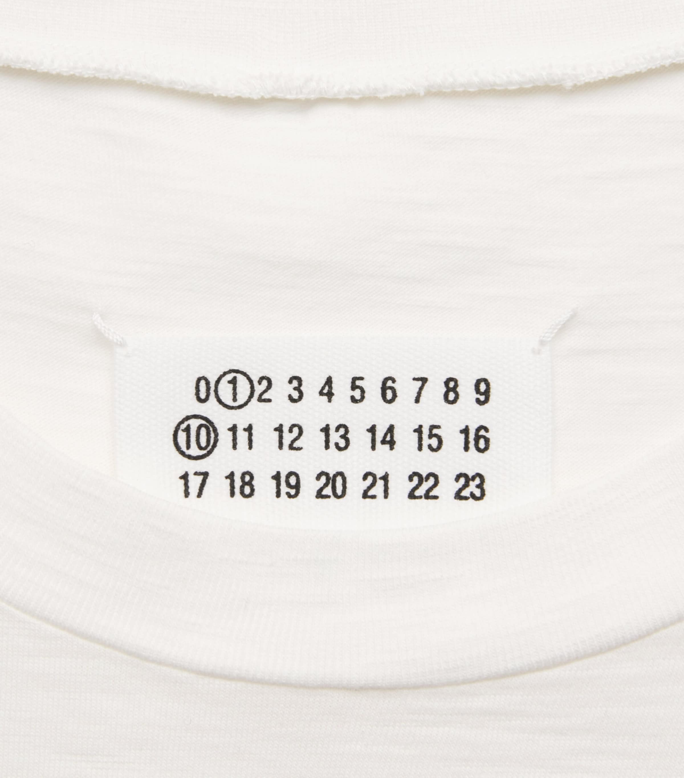 Maison Margiela Mens Cotton Numeric T-Shirt Off Whitw Image 6