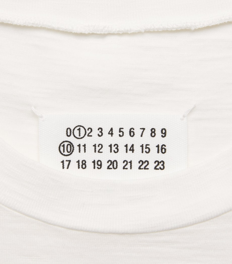 Maison Margiela Mens Cotton Numeric T-Shirt Off Whitw Image 6