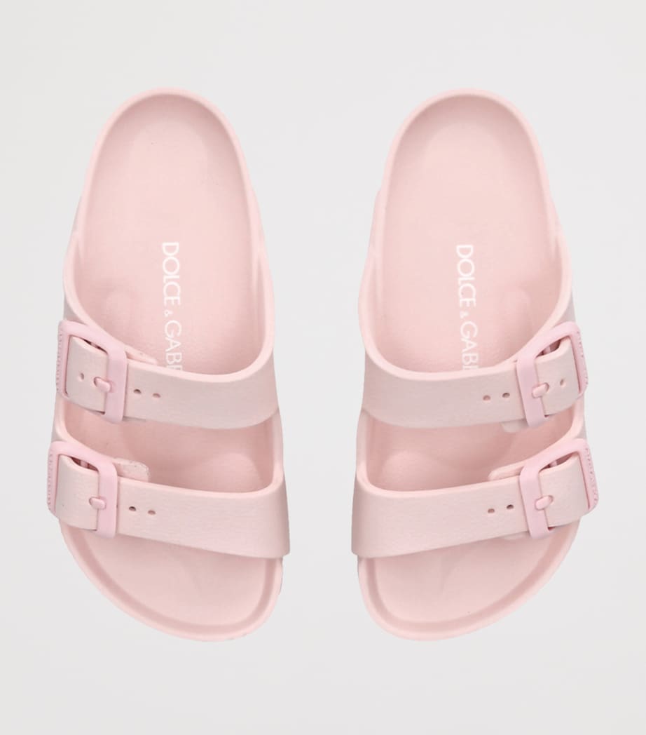 Dolce&Gabbana Kids Logo Buckle Sandals Pink Image 4