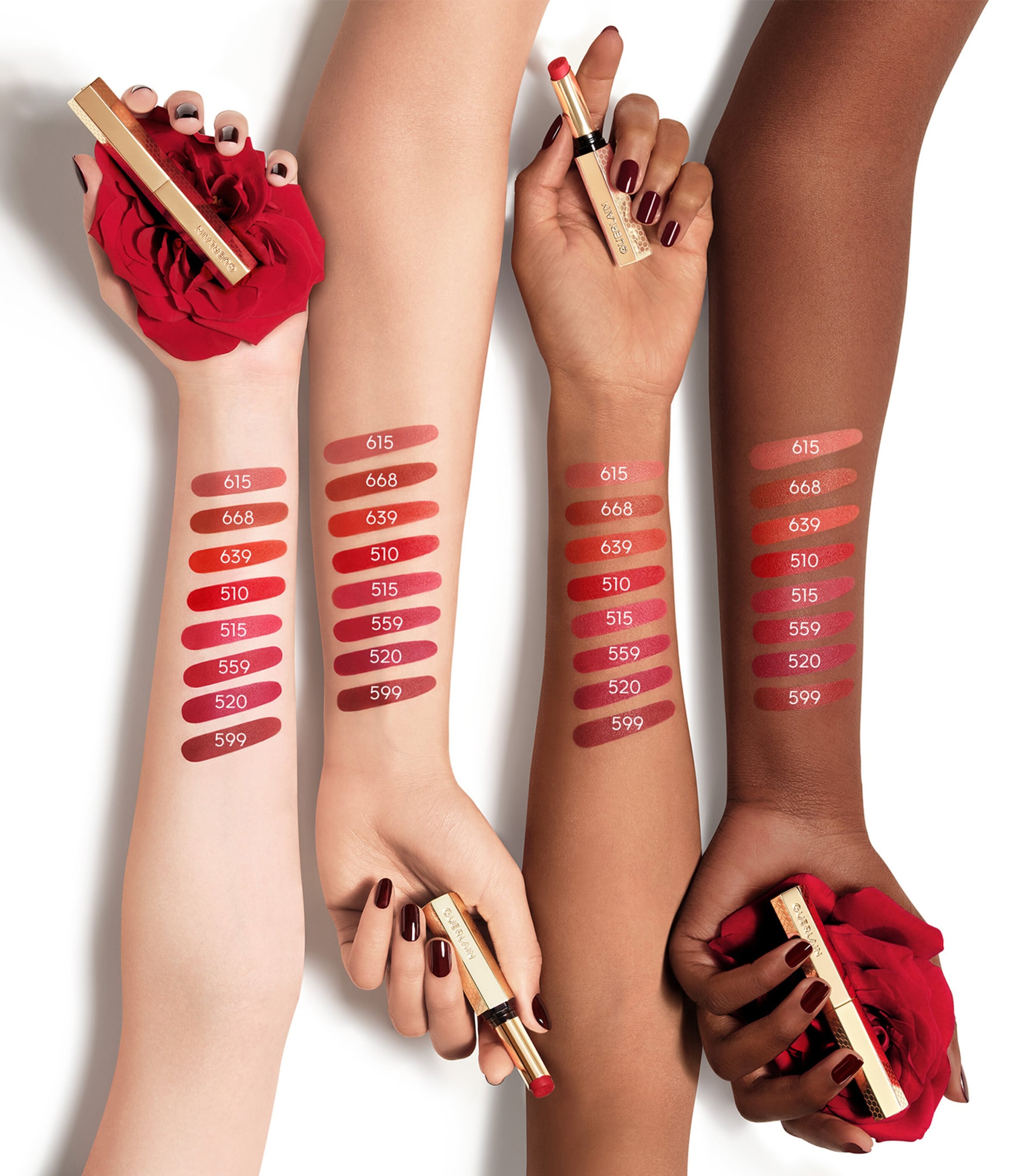 Guerlain KissKiss Honey-Infused Intense Lipstick - Refill Red Bouquet Image 4