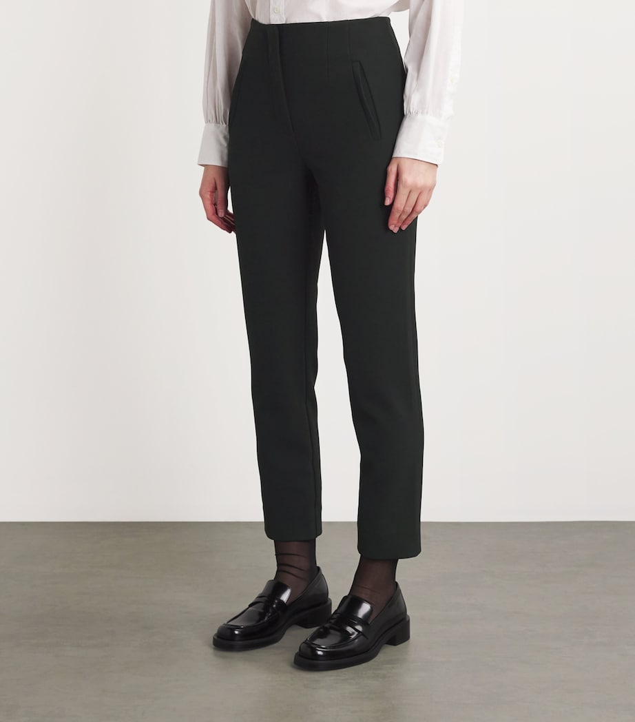 Veronica Beard Womens Cropped Skinny Stila Trousers Black Image 3