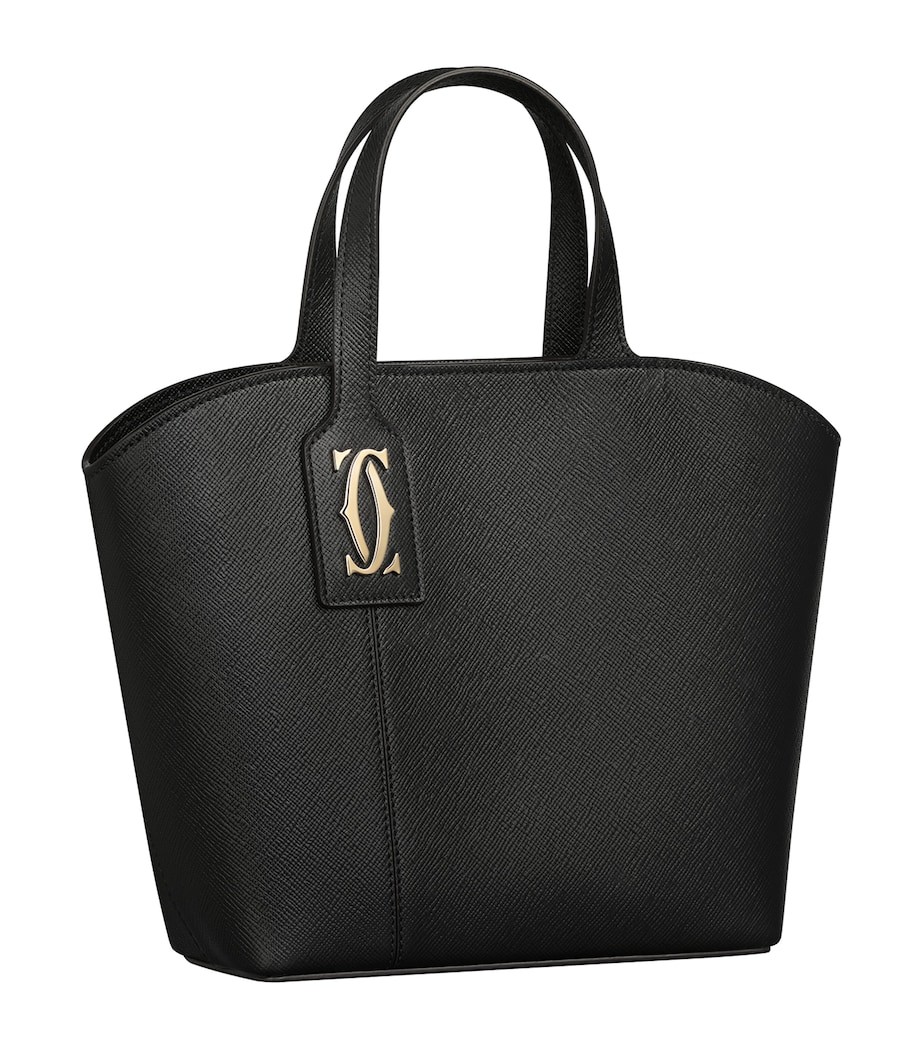 Mini Leather C de Cartier Tote Bag BLACK Image 1