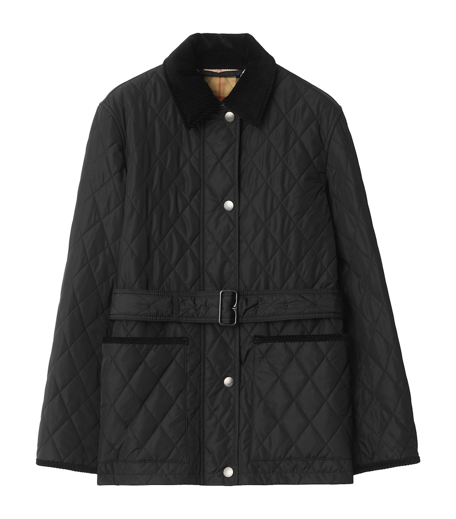 Quilted Belted Field Jacket BLACK Image 1