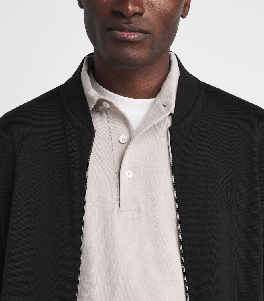 John Smedley Mens Extra Fine Merino Wool Maclean Cardigan Faulkner Brown Image 3