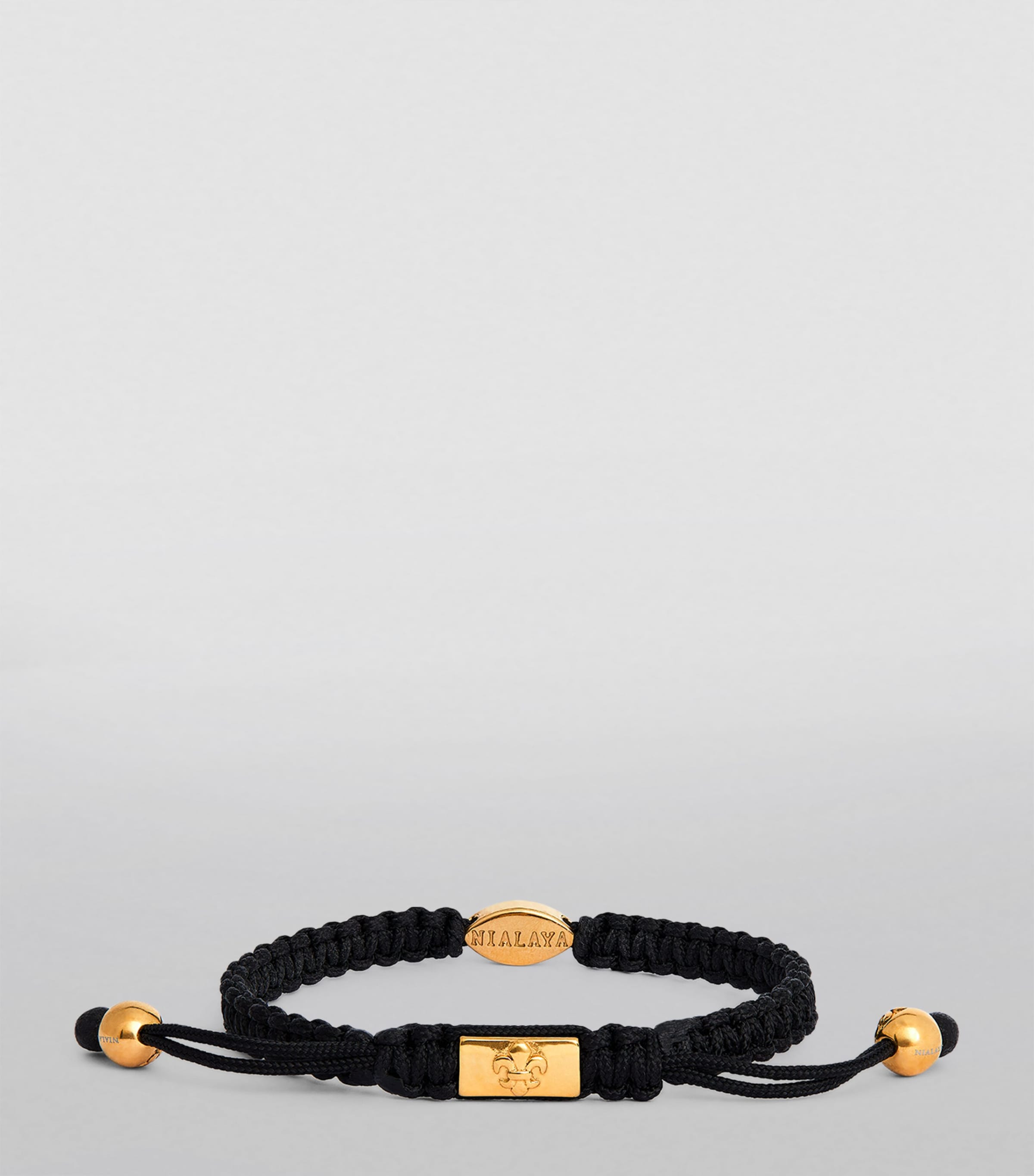 Braided Evil Eye Bracelet BLACK Image 2