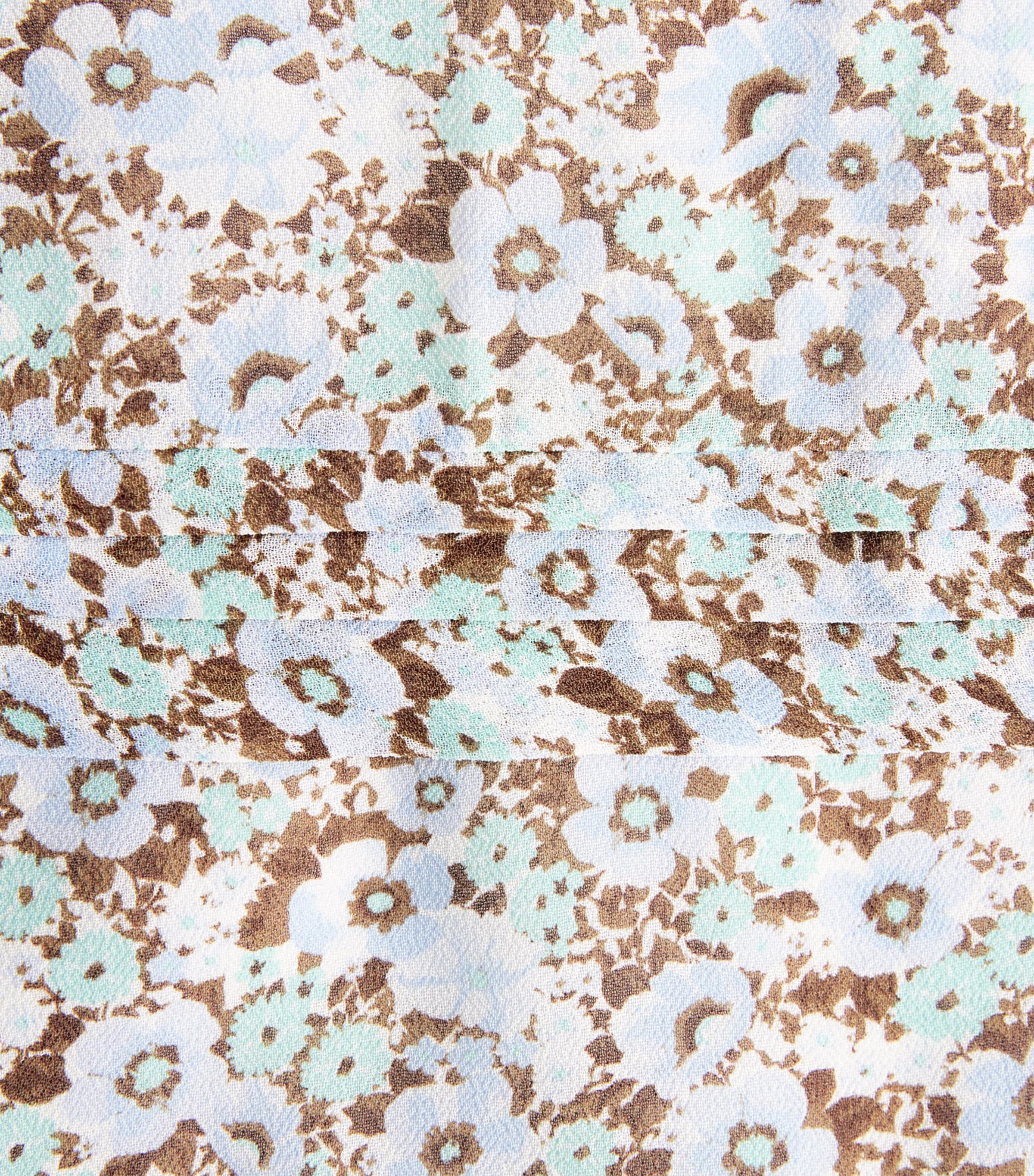 Tory Burch Womens Printed Midi Skirt Blue Floral Image 6