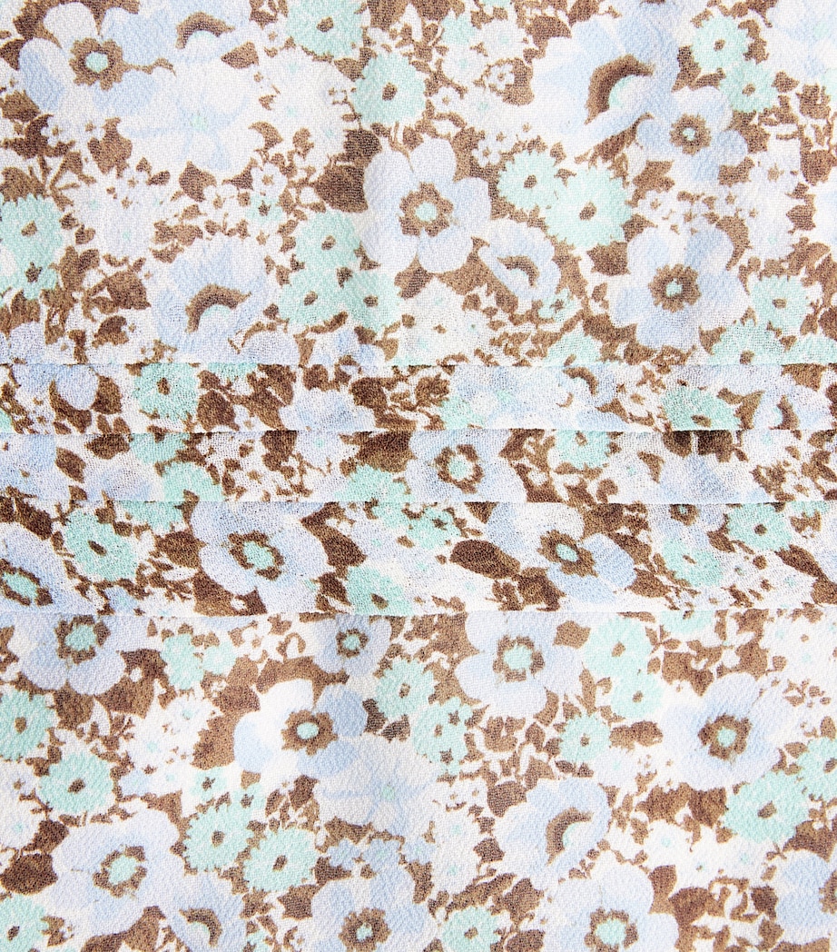 Tory Burch Womens Printed Midi Skirt Blue Floral Image 6