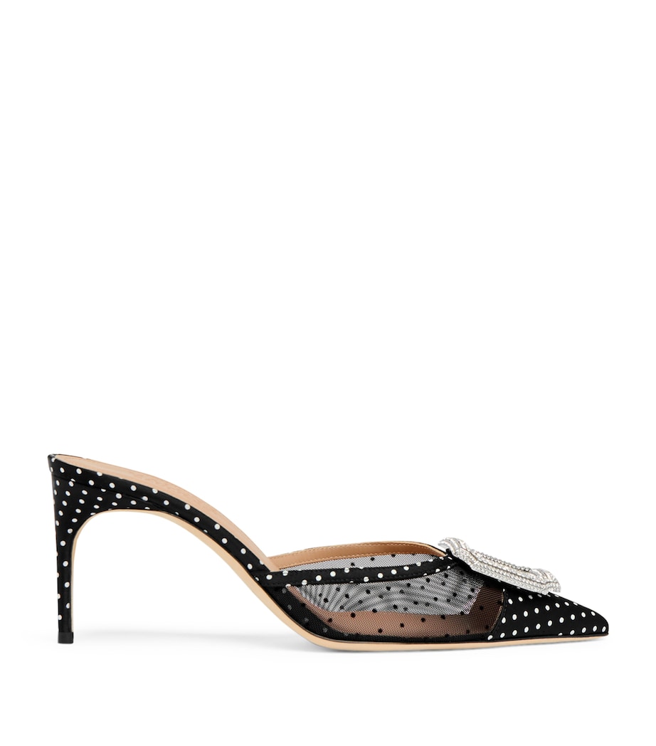 Tulle Polka Dot Mona Mules 70 BLACK Image 1