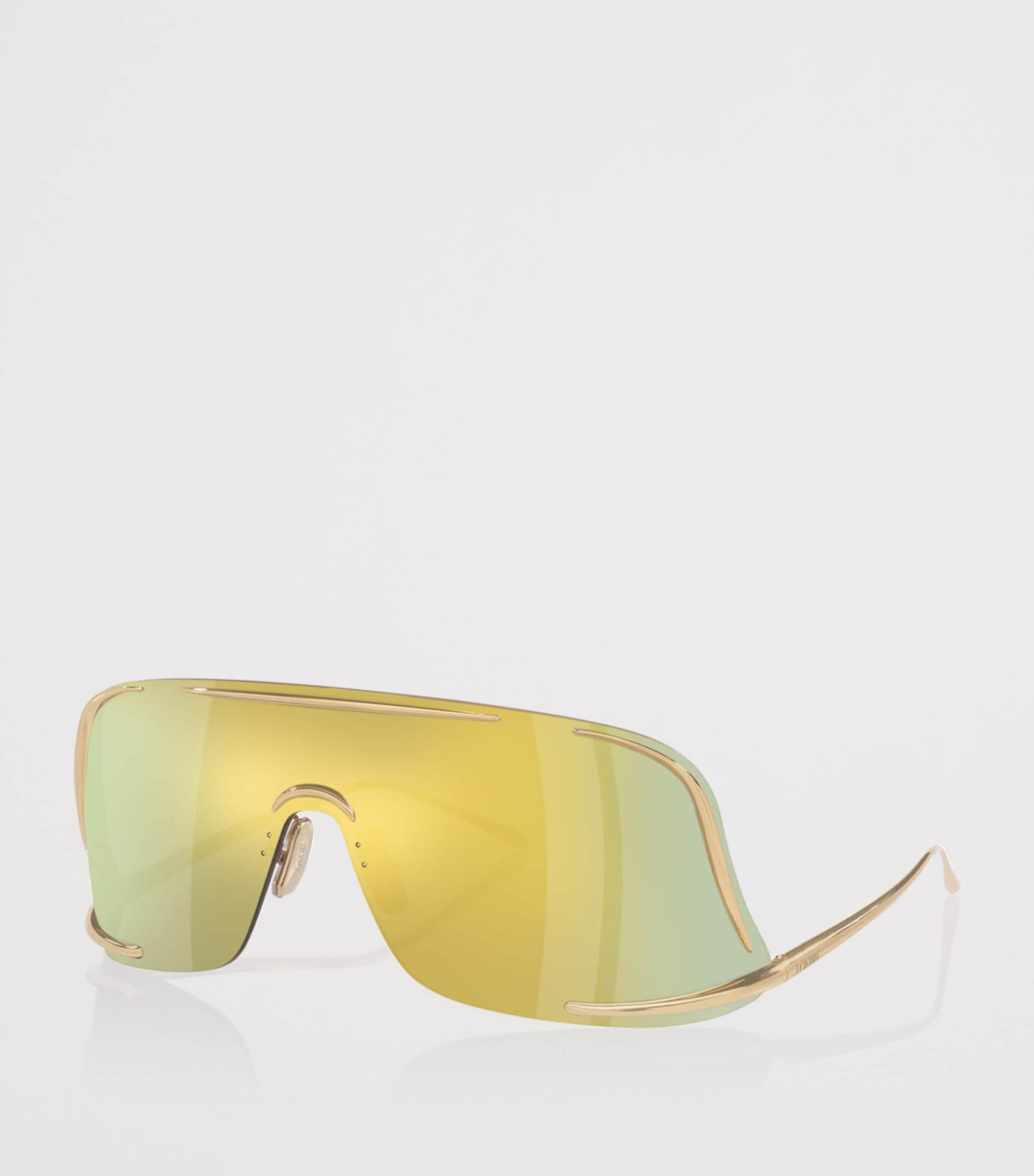 LOEWE Signature Square One-Piece Sunglasses Gold Image 2