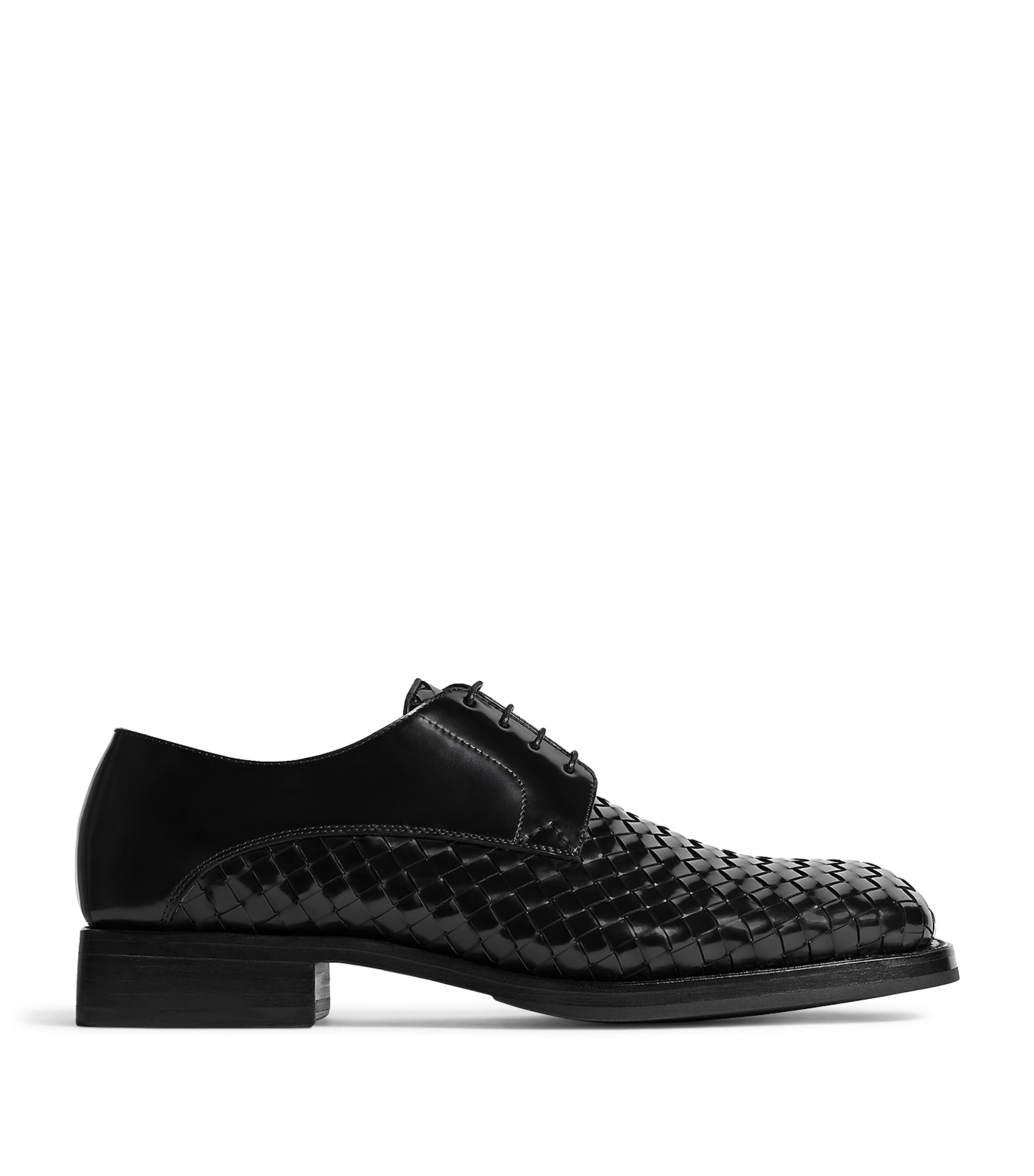 Bottega Veneta Leather Smashed Lace-Up Shoes Image 1
