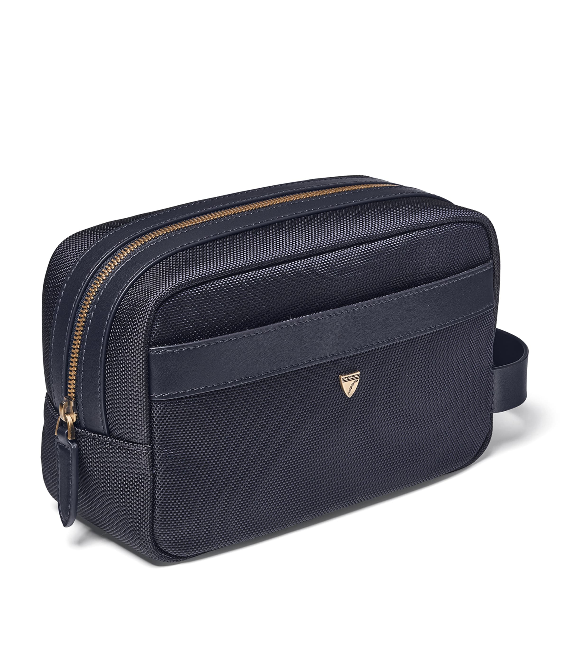 Aspinal Of London Logo-Detail Wash Bag Navy Image 4