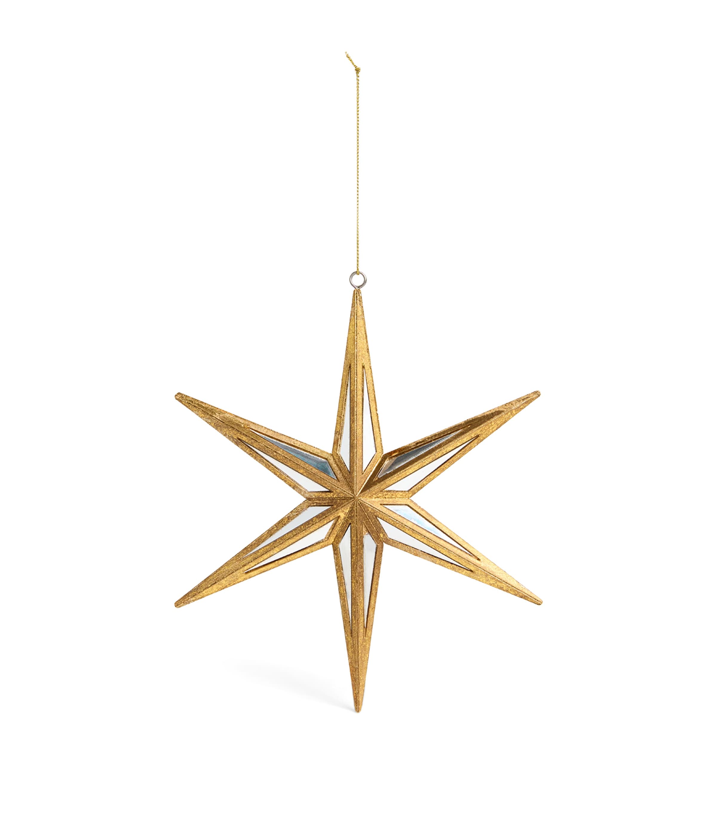Harrods Antique Mirror Star Tree Deocration In Gold