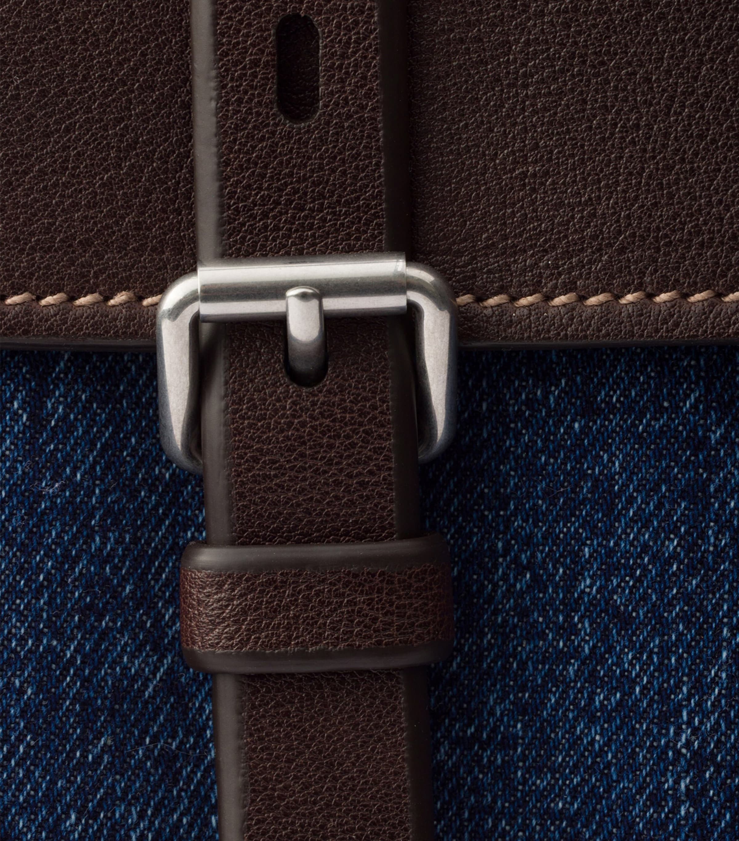 Prada Denim and Leather Bonnie Tote Bag Blue Image 9