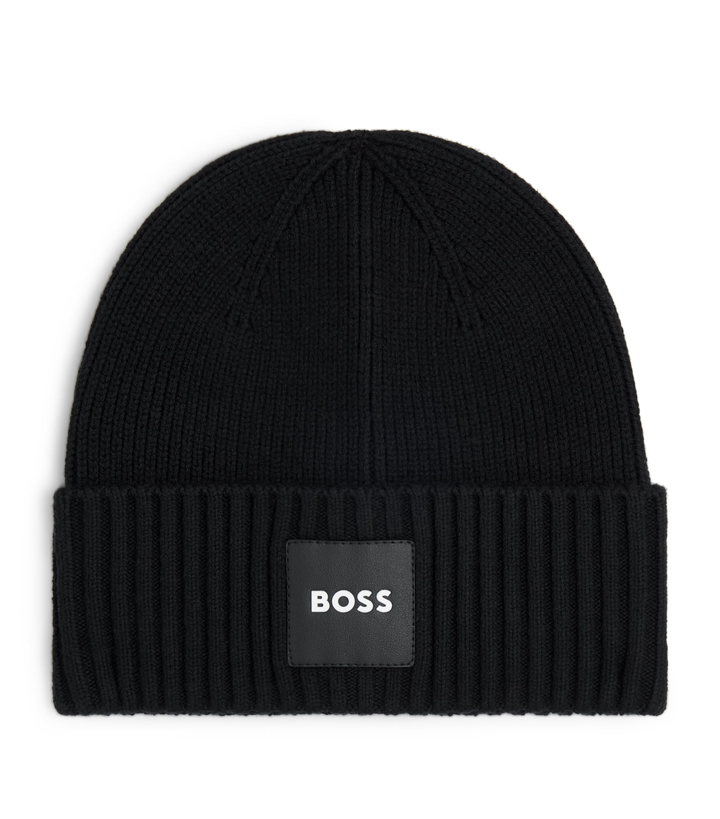 BOSS Kidswear Knitted Logo Beanie Black Image 1
