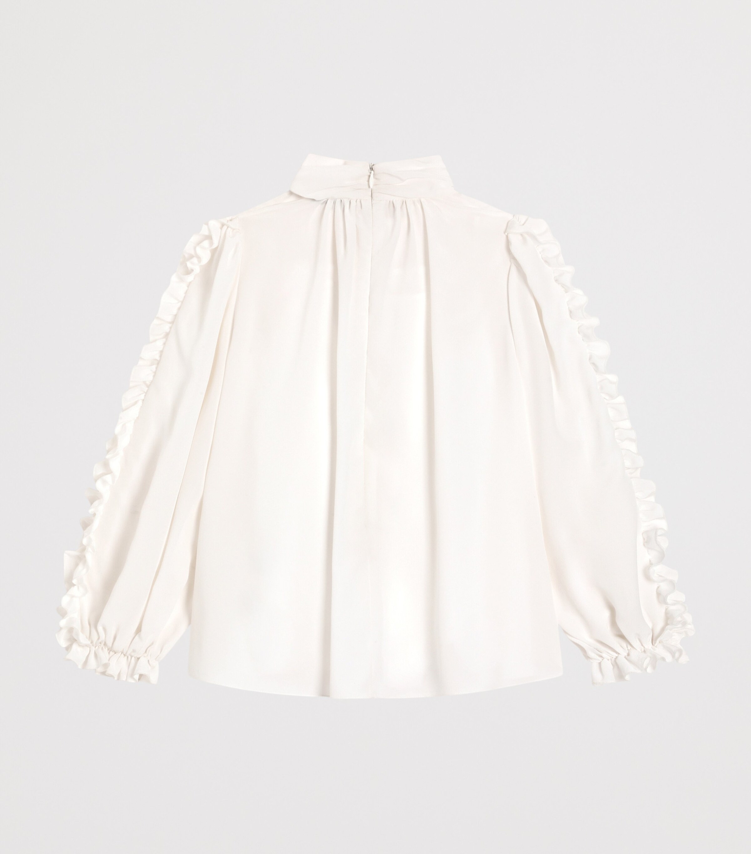 Dolce&Gabbana Kids Silk Ruffled Blouse (8-12+ Years) White Image 2