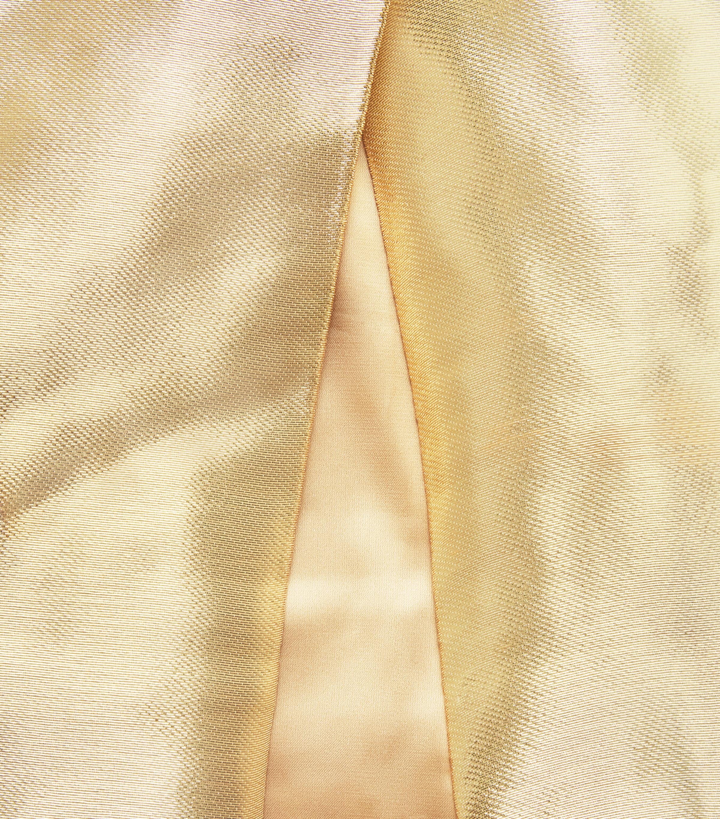 Cult Gaia Womens Satin Strapless Ficklin Gown Gold Image 6