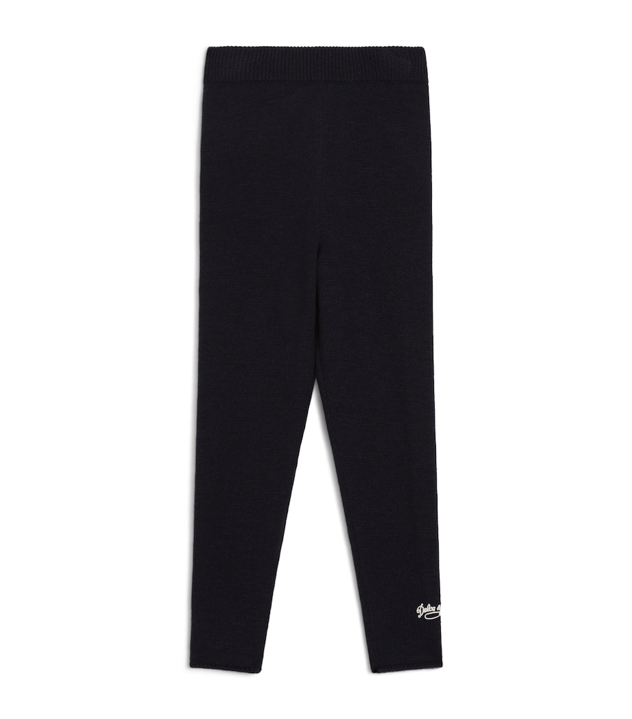Dolce&Gabbana Kids Virgin Wool Knitted Sweatpants (8-12+ Years) Navy Blue Image 1
