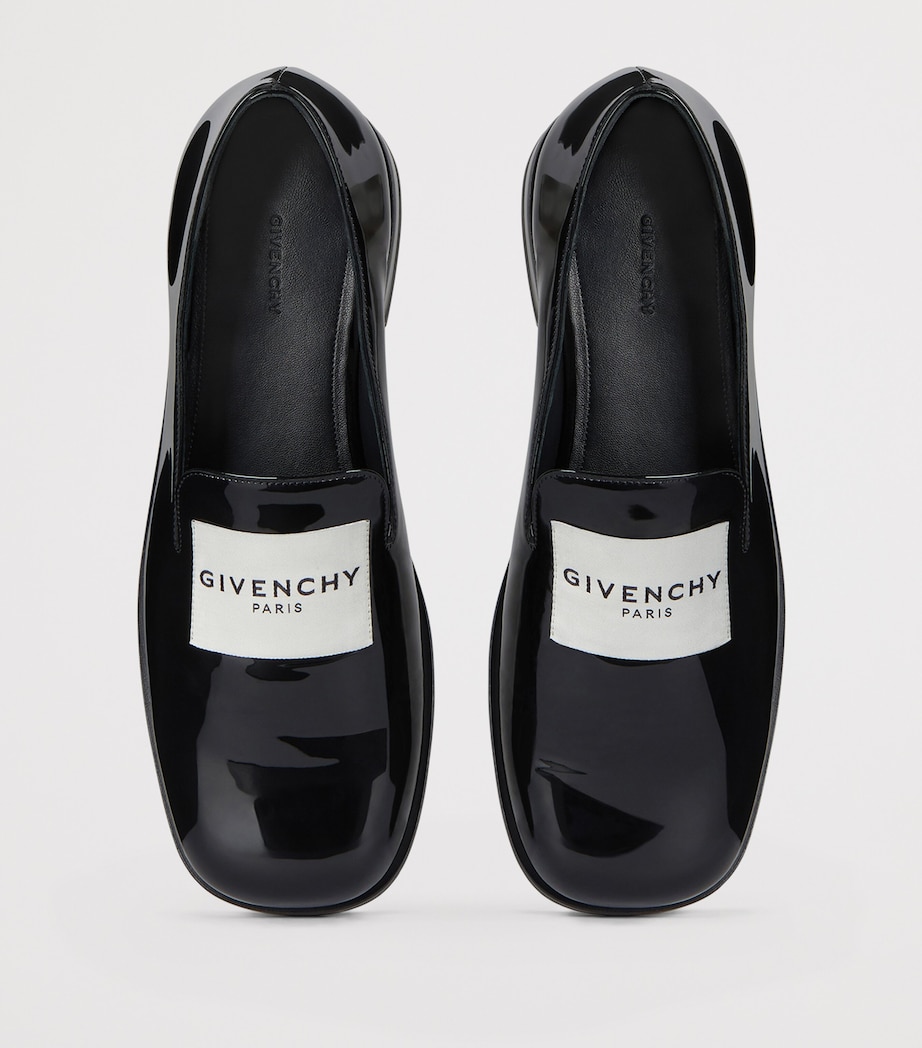 Calf Leather Tuxedo Label Loafers BLACK Image 4