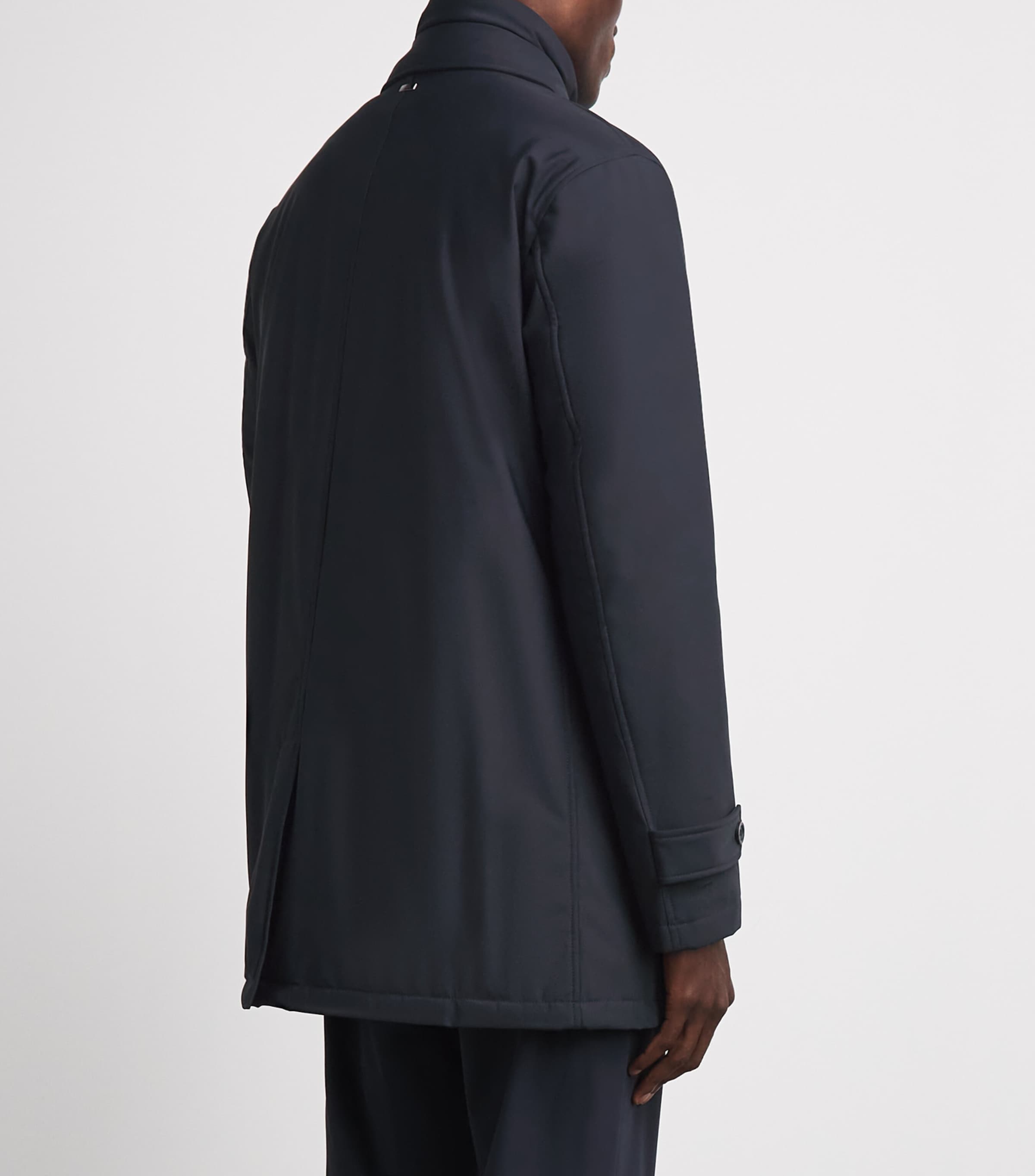 Herno Mens Washington Raincoat Blu Navy Image 5