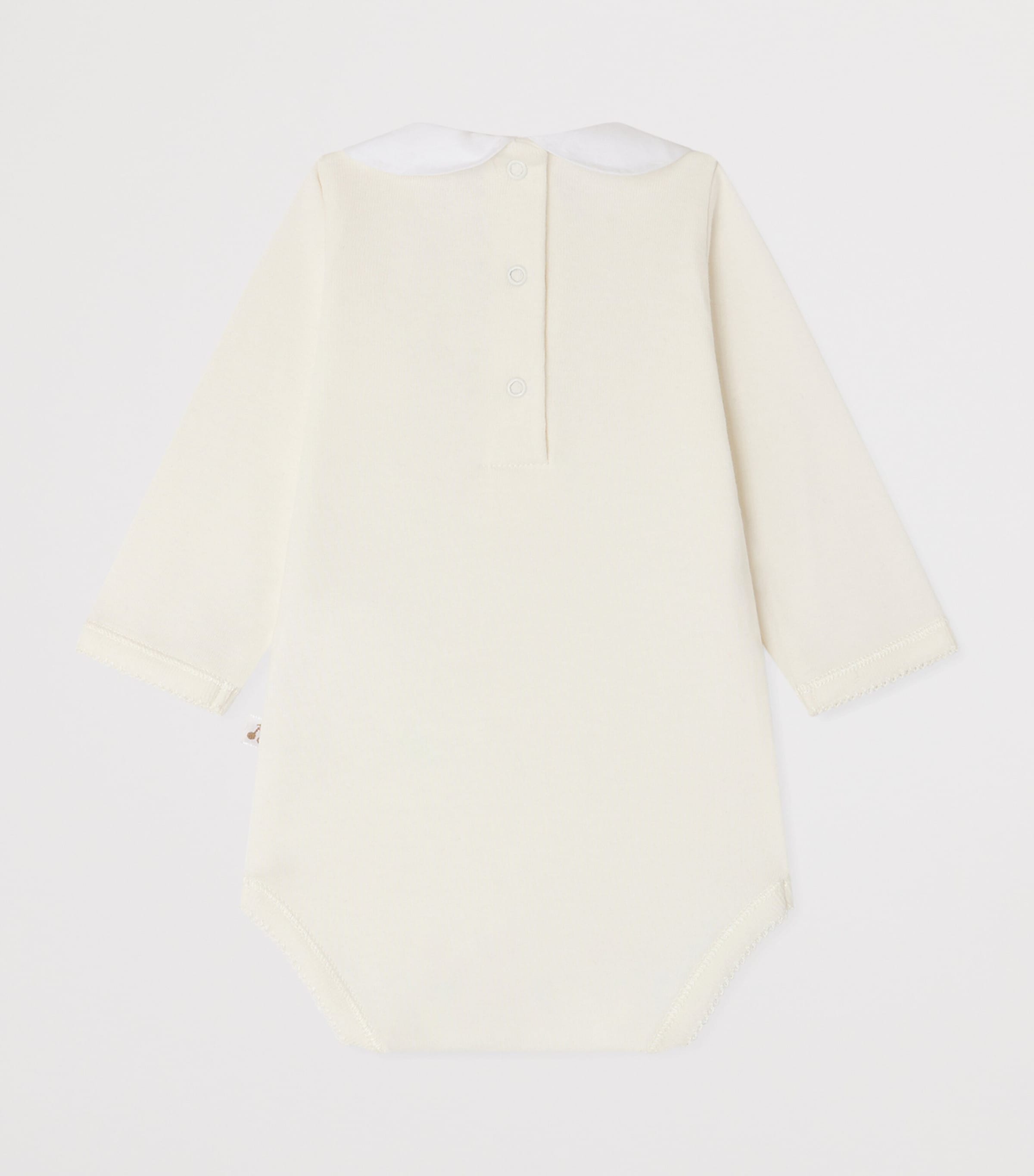 Bonpoint Cotton Collared Bodysuit (1-24 Months) Blanc Lait Image 2