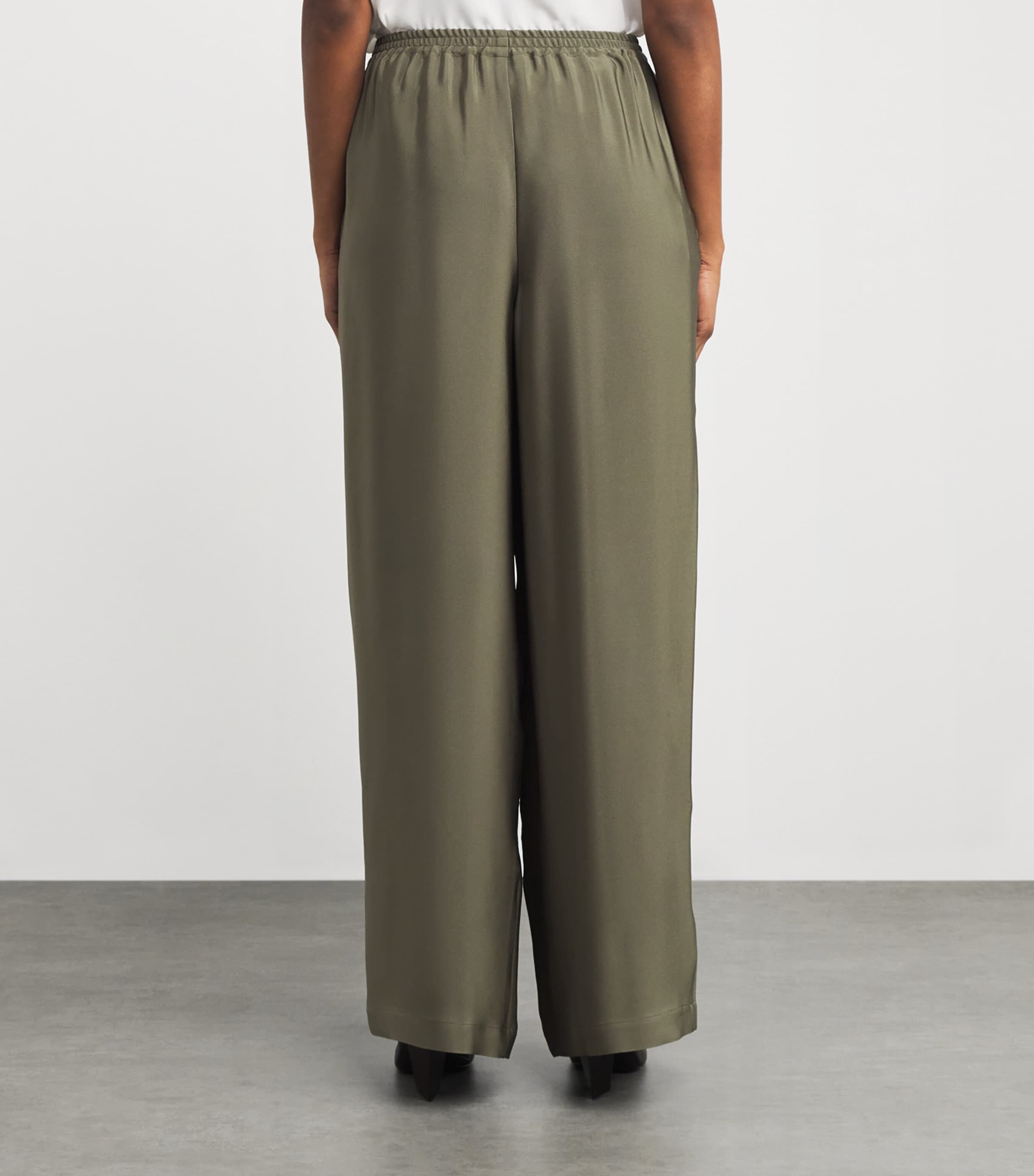 Silk Flared Trousers OLIVDARK Image 4