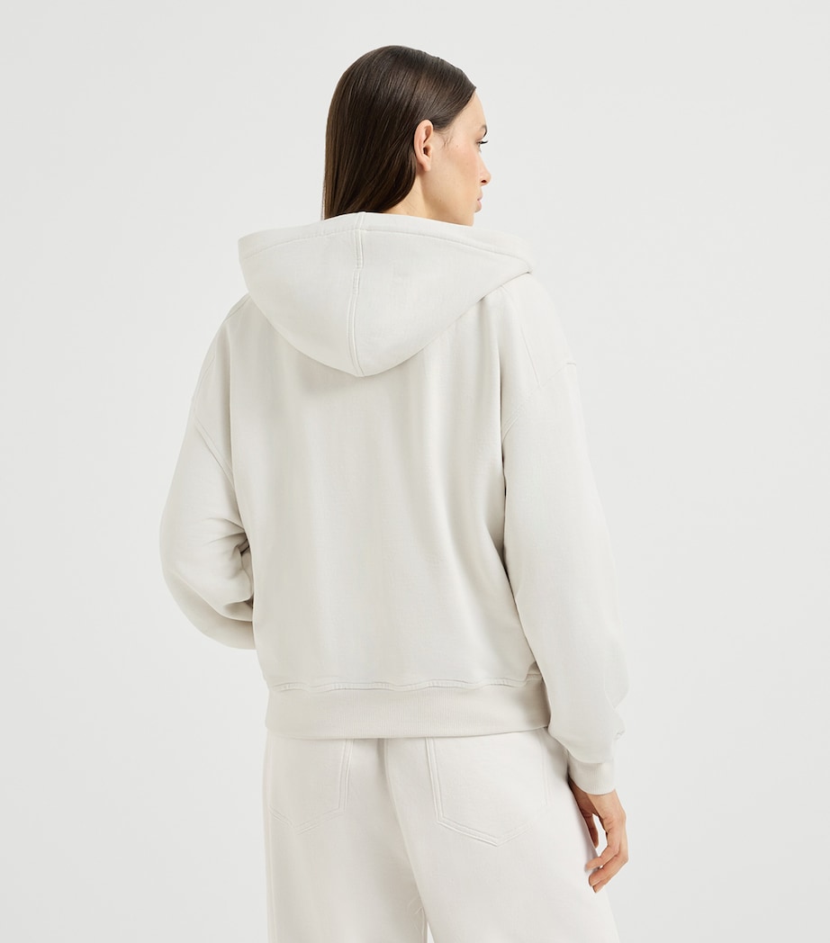 Brunello Cucinelli Womens Cotton Zip-Up Hoodie Image 5