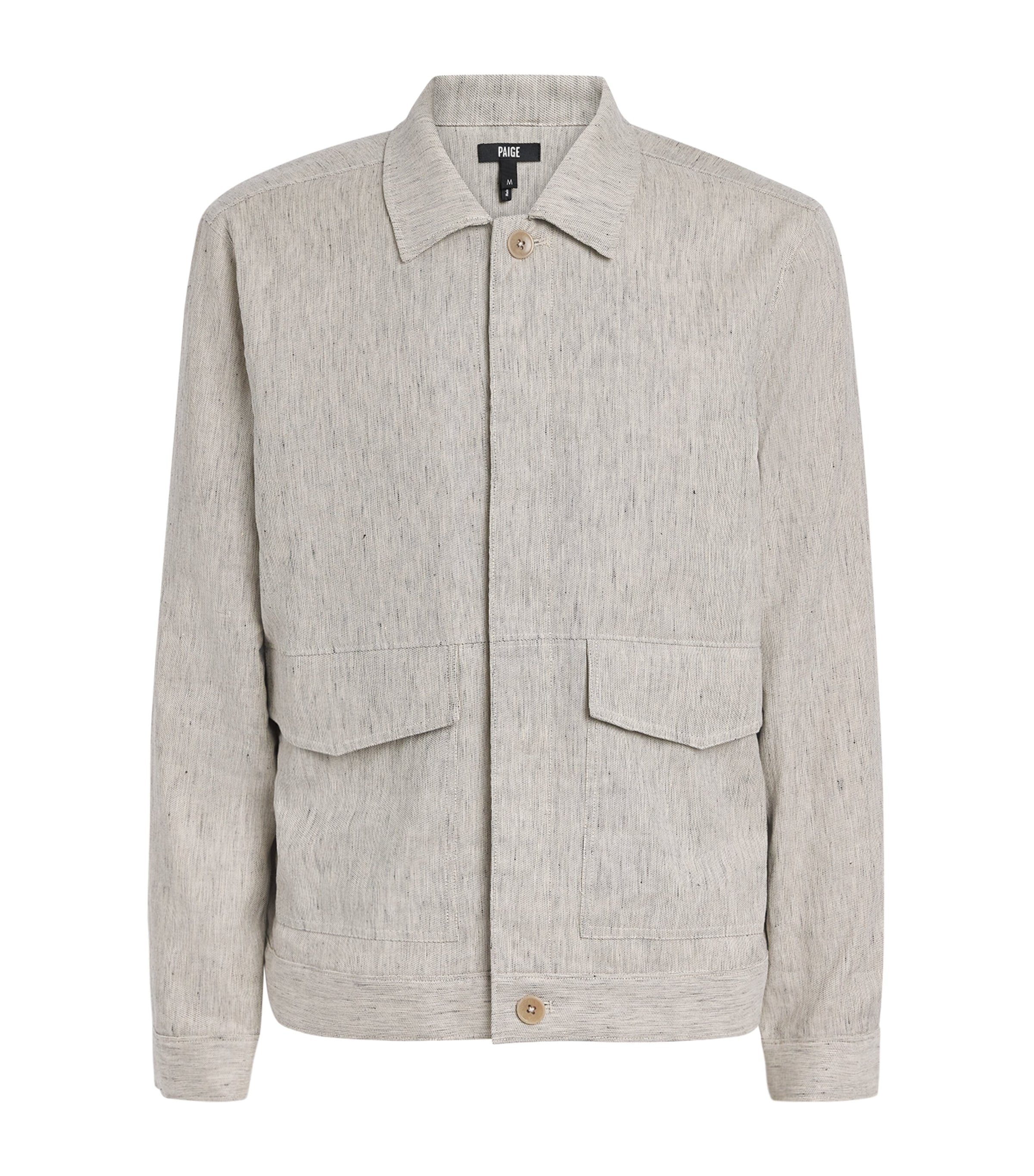 Paige Cotton-linen Jerico Jacket In Gray