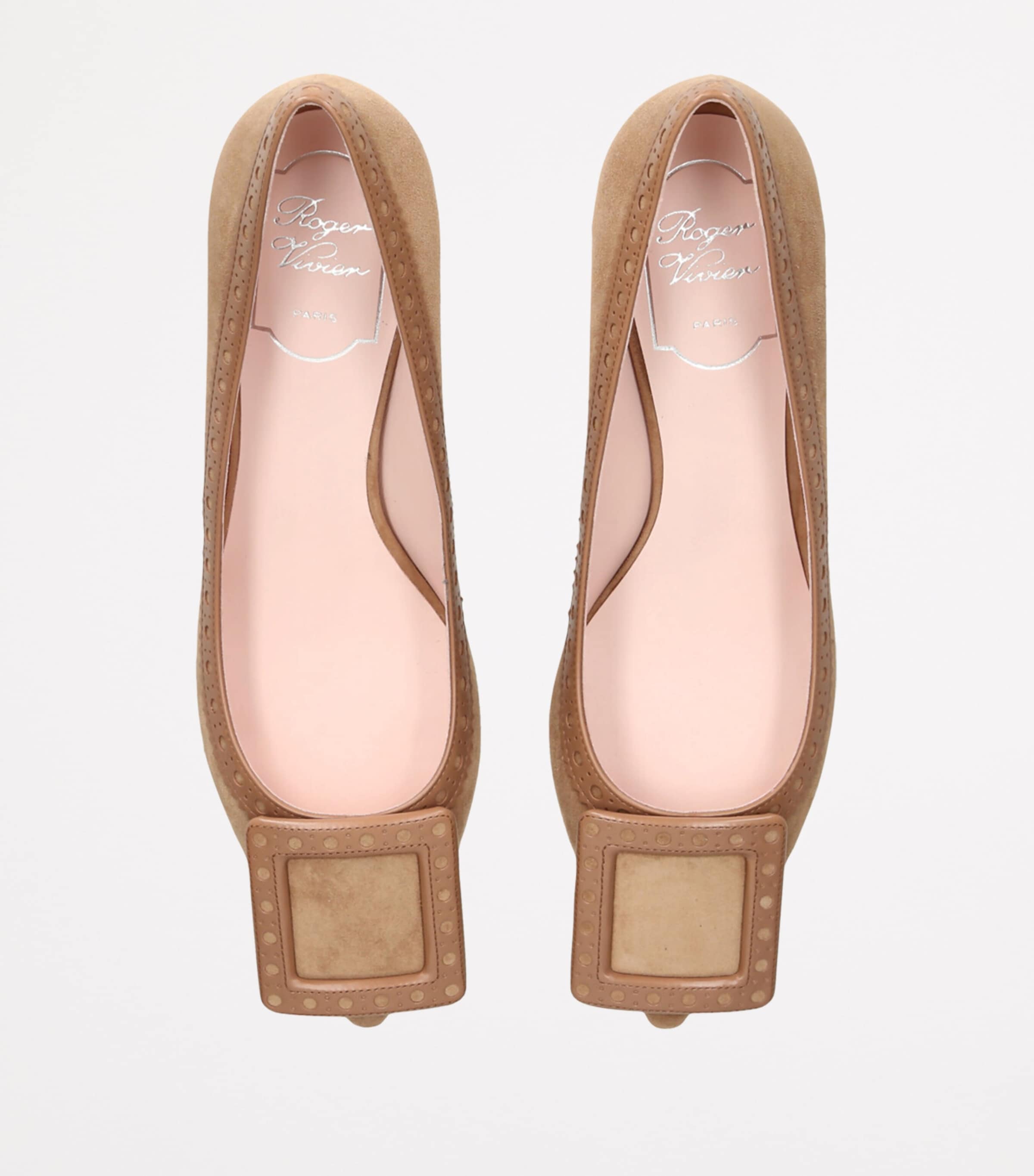 Leather Perforated Viv in the City Pumps 45 TAN Image 4