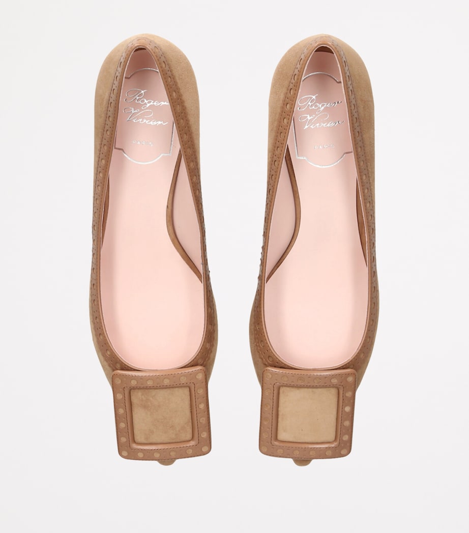 Leather Perforated Viv in the City Pumps 45 TAN Image 4