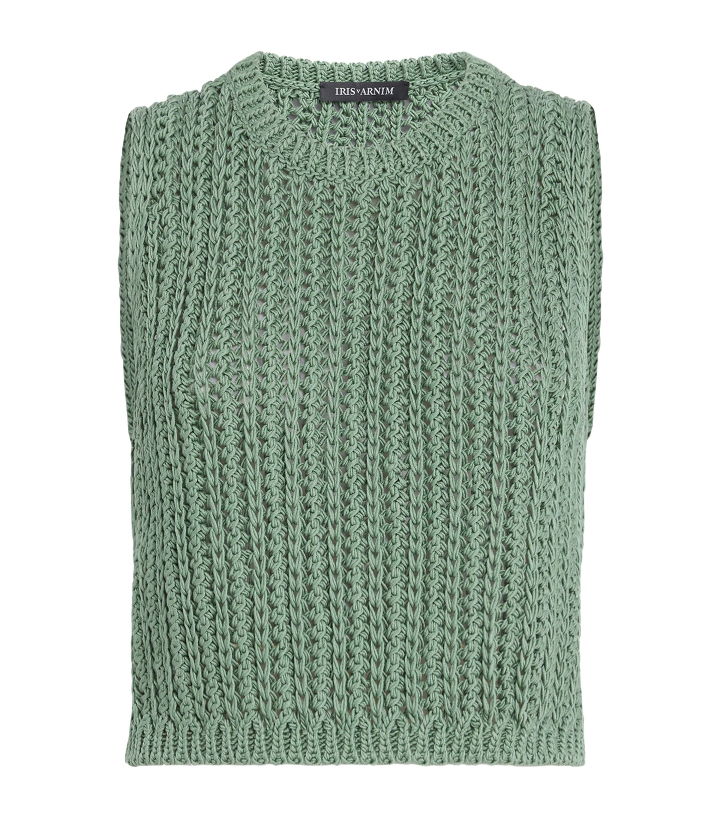 Cotton-Blend Sweater Vest 8130 WILLOW Image 1