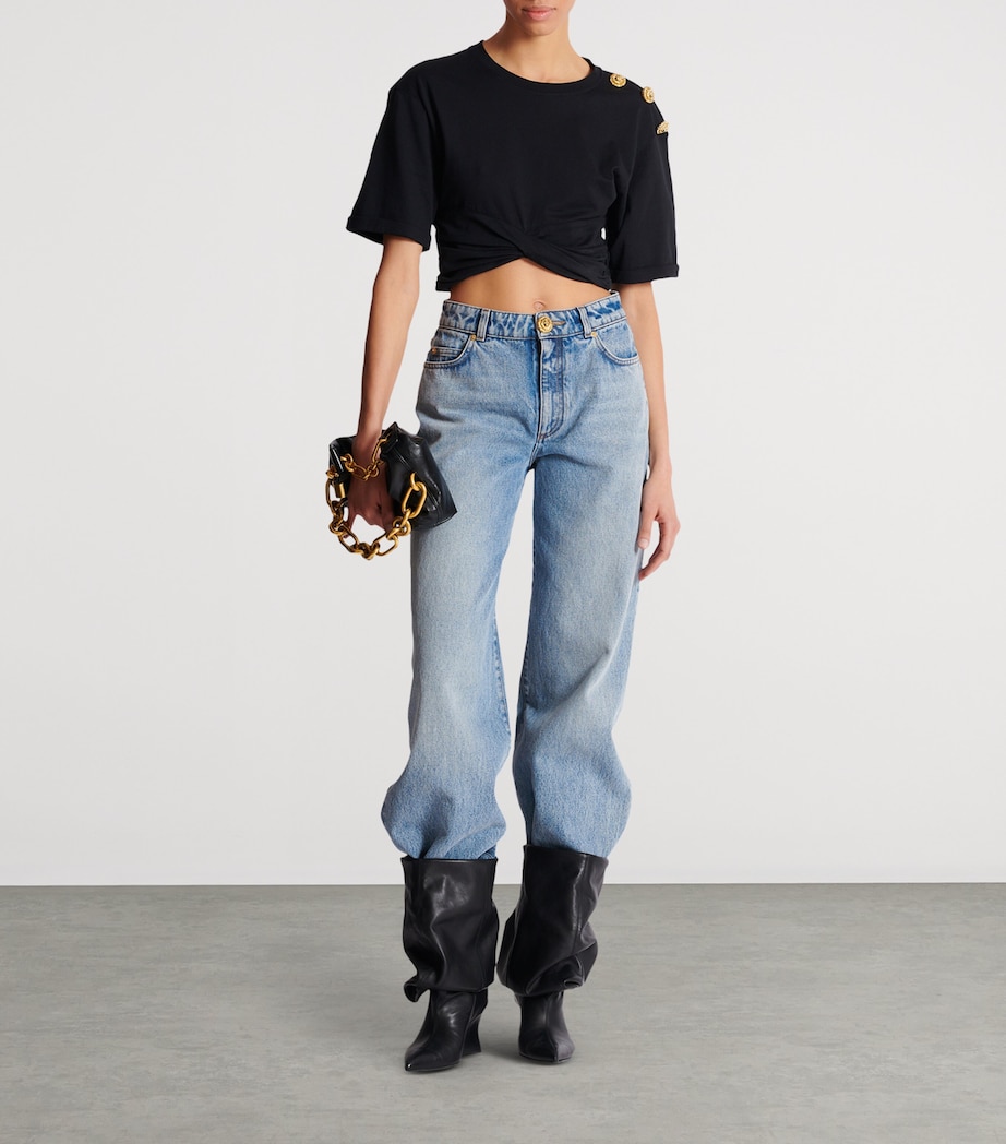 Straight-Leg Jeans 6AW BLEU JEAN DELAV Image 6