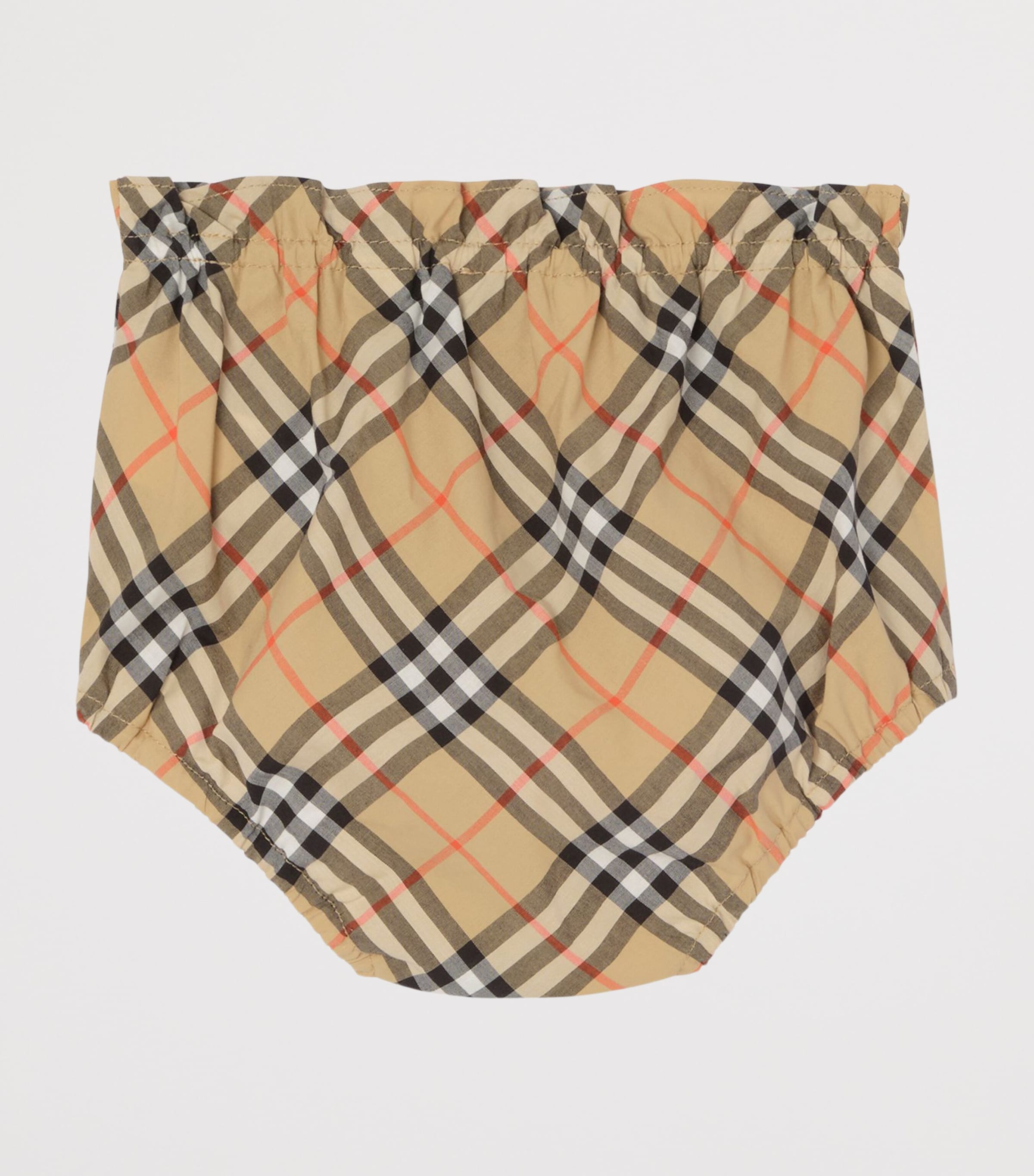 Burberry Kids Cotton Check Dress and Bloomers Set (1-18 Months) White Image 5