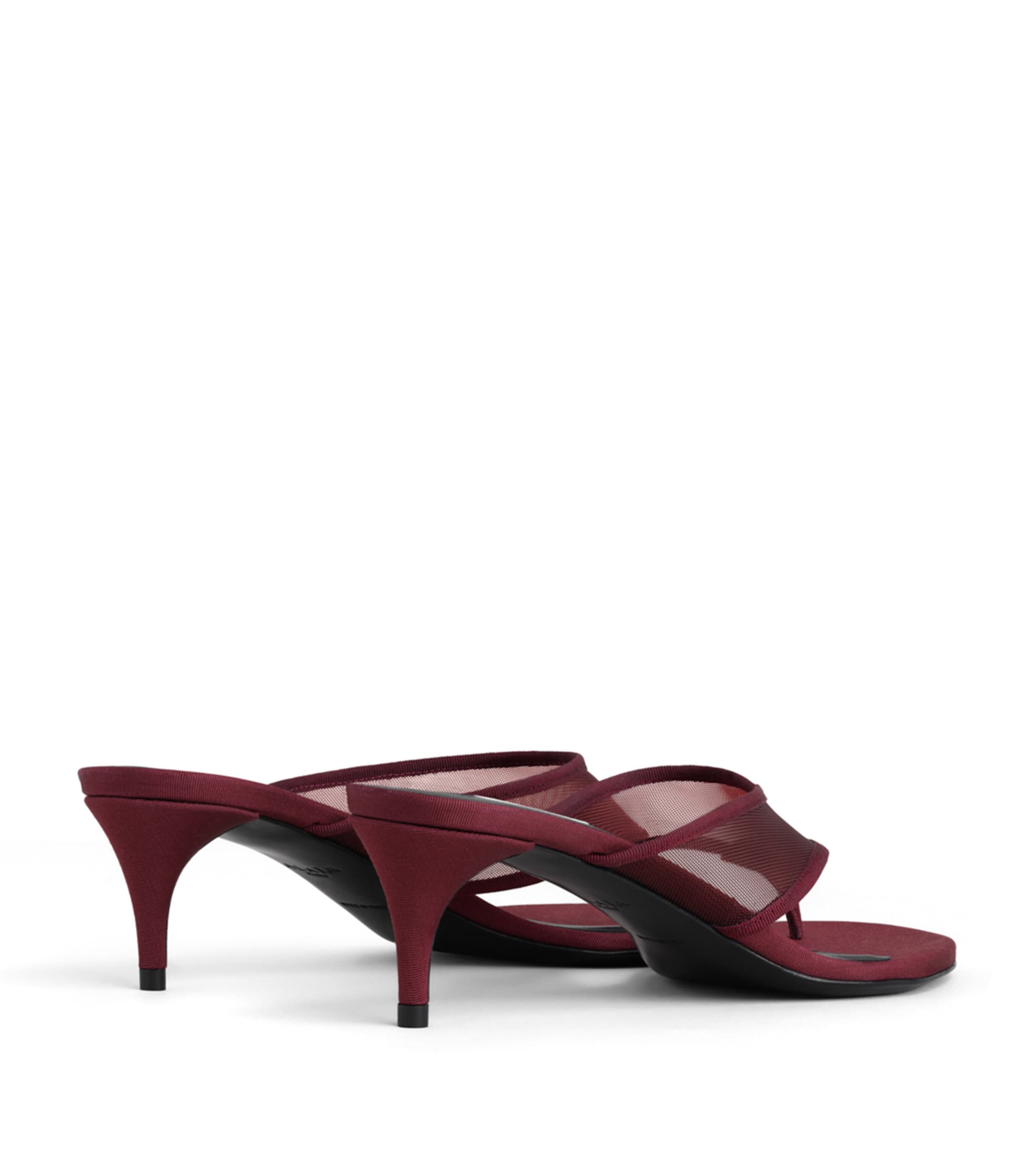 Alaïa Mesh Thong Mules 55 Bordeaux Image 3