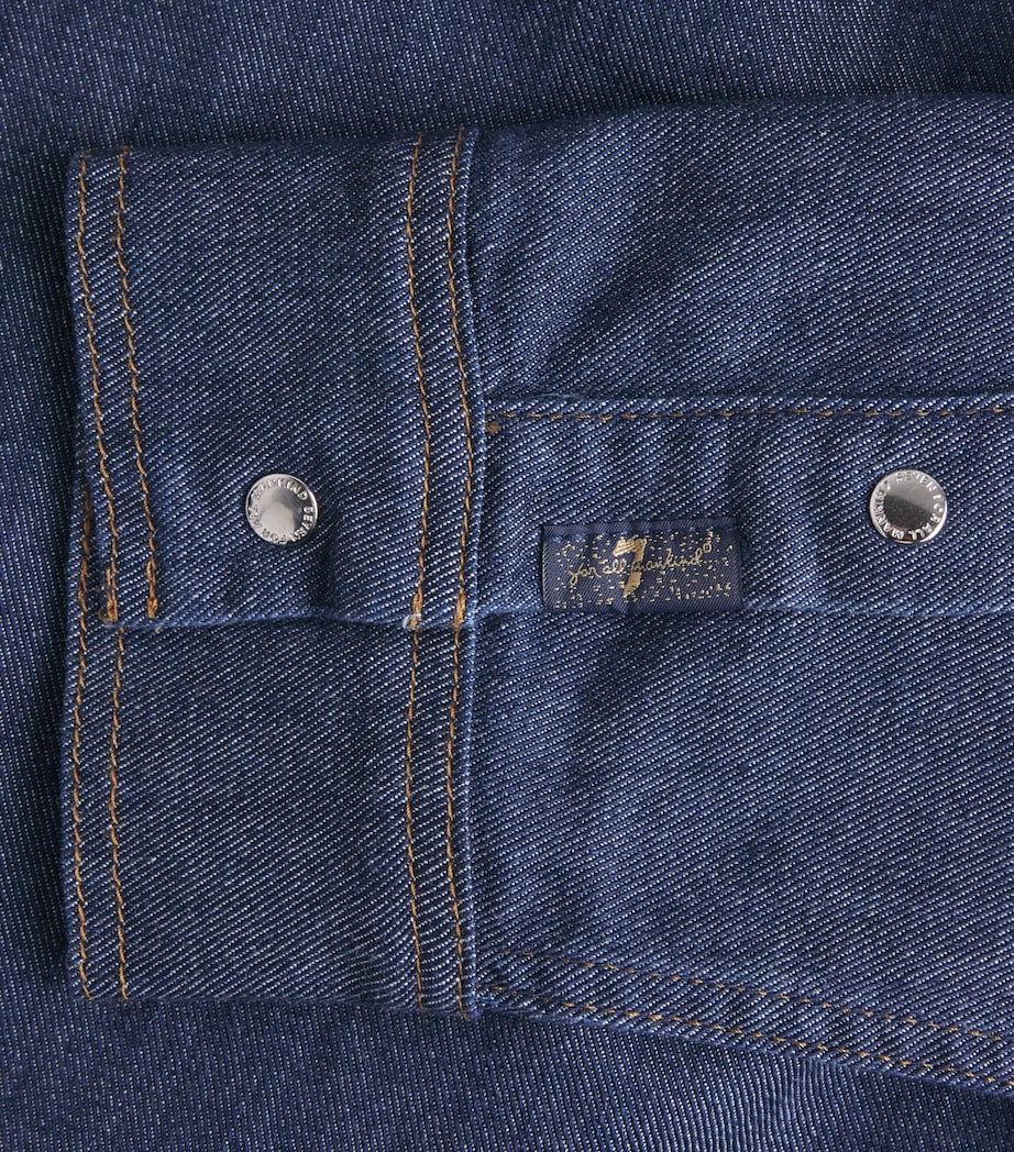 7 For All Mankind Womens Utility Denim Shirt Halona Image 6