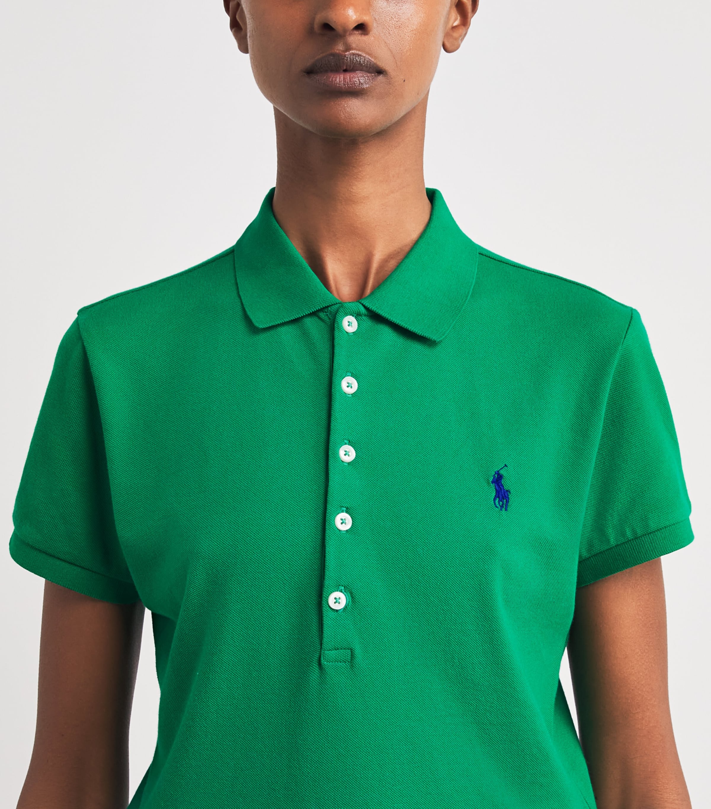 Polo Ralph Lauren Womens Stretch-Cotton Piqué Julie Polo Shirt Image 3