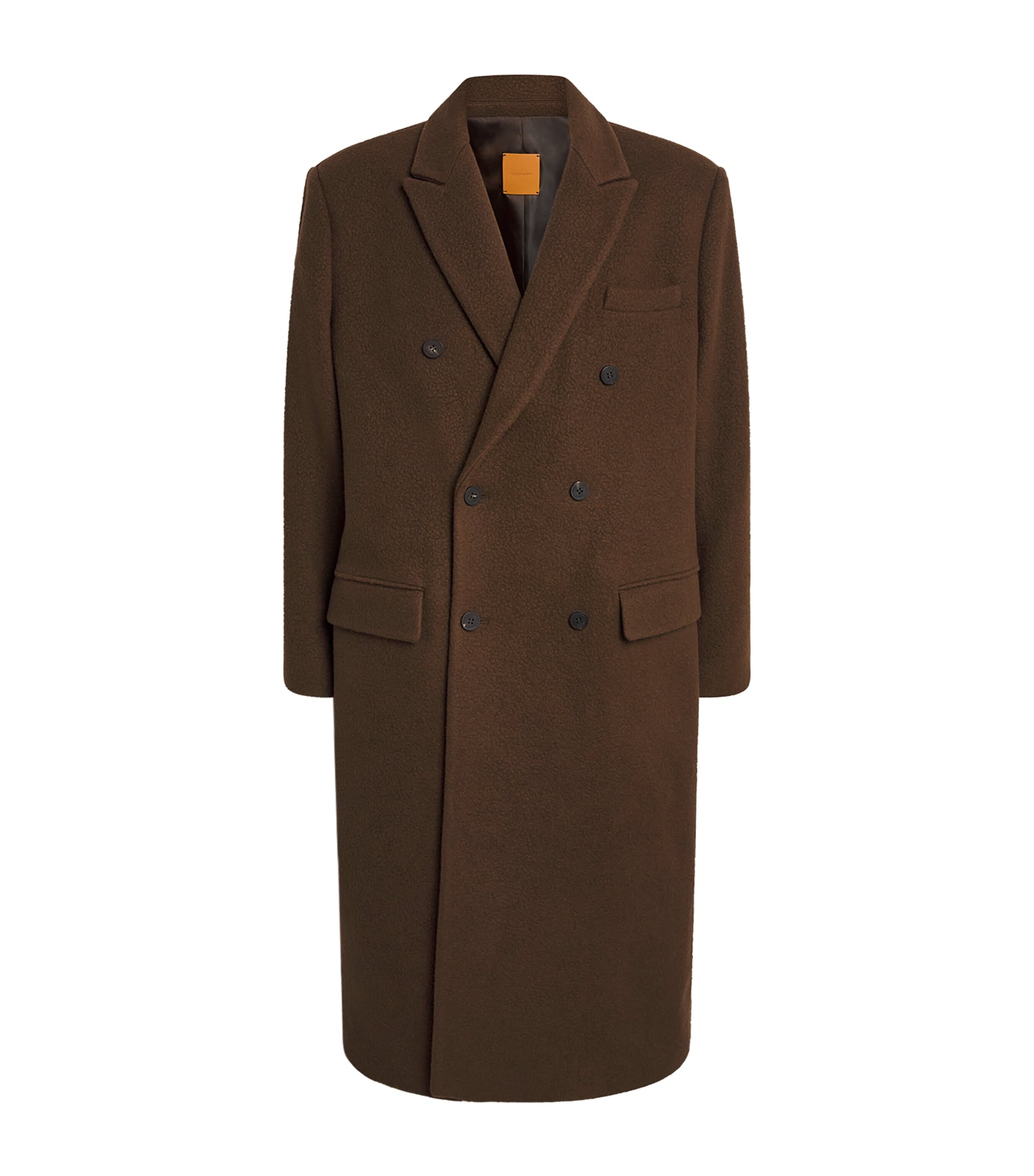 Le 17 Septembre Wool-blend Double-breasted Coat In Brown