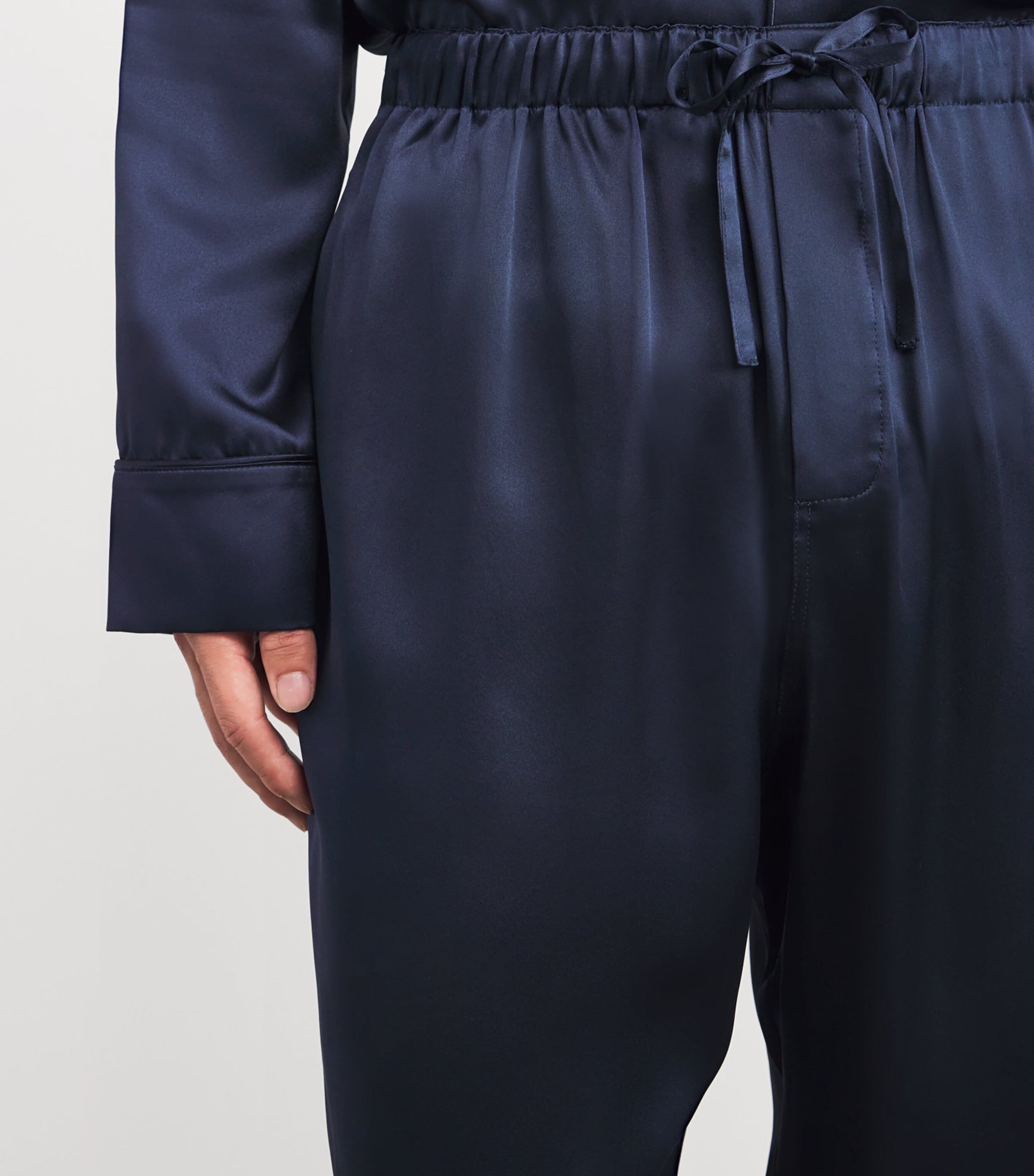 Silk Pyjama Set NAVY Image 4