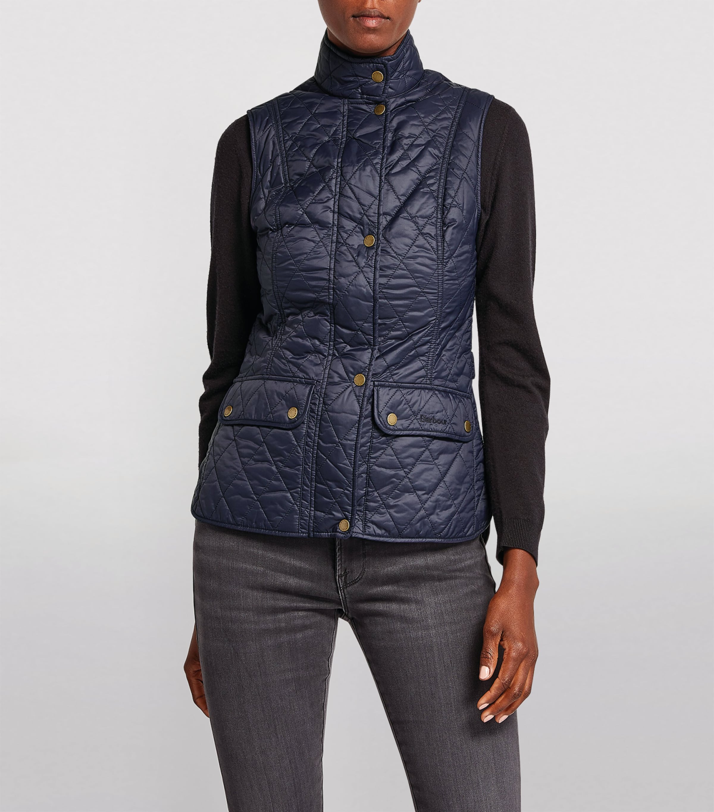 Quilted Otterburn Gilet NAVY Image 3