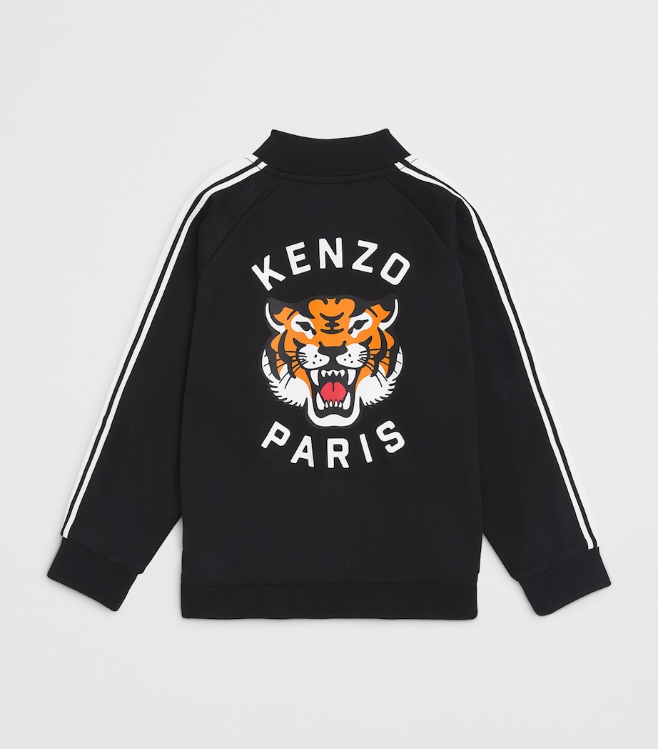 Zip-Up Logo Jacket (2-14 Years) BLACK Image 2