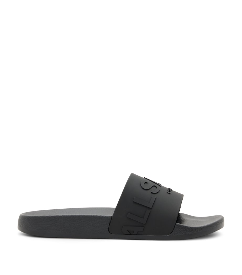 AllSaints Rubber Biggy Slides Black Image 1