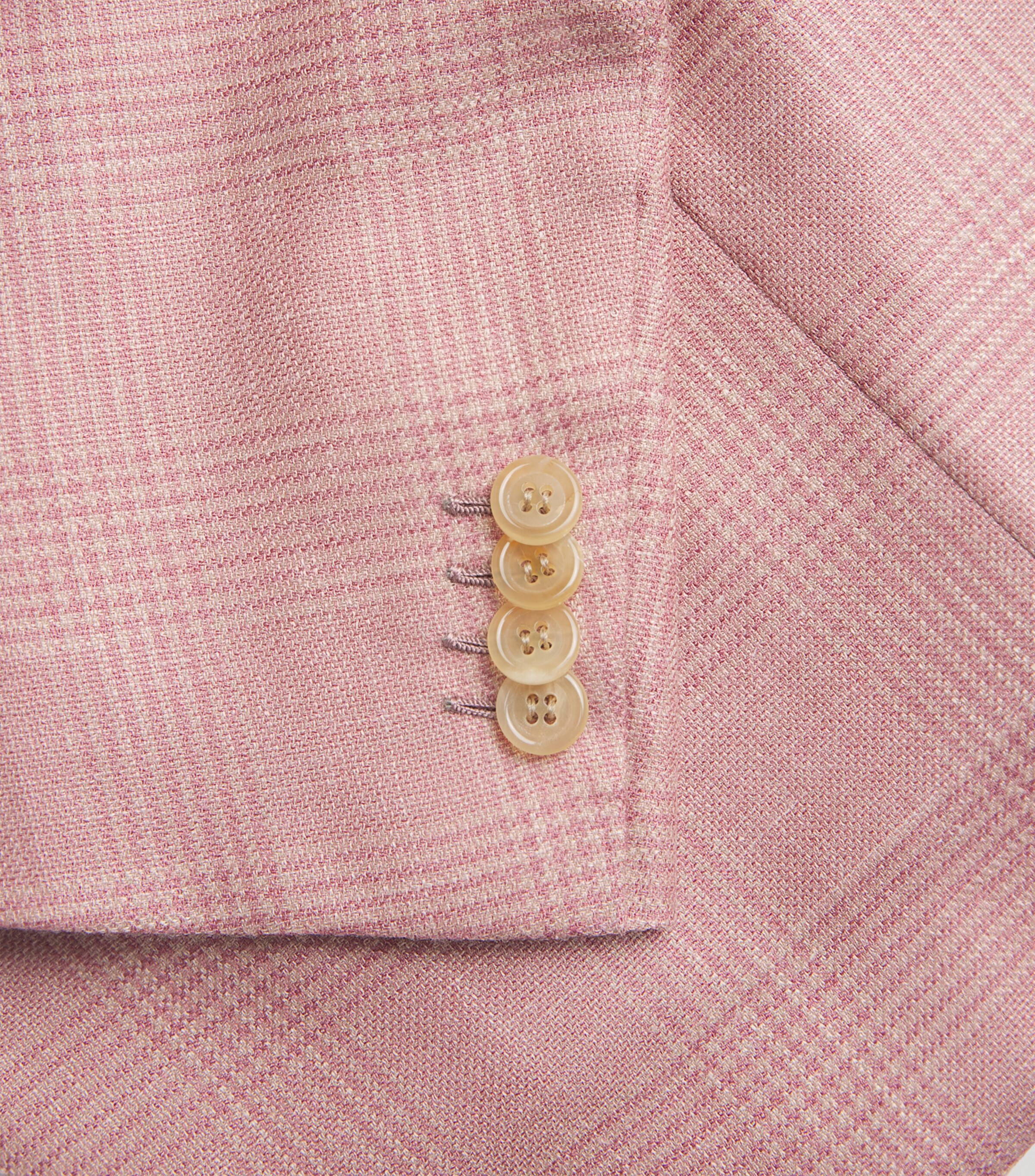 Brioni Mens Wool-Silk-Linen Check Blazer Image 6